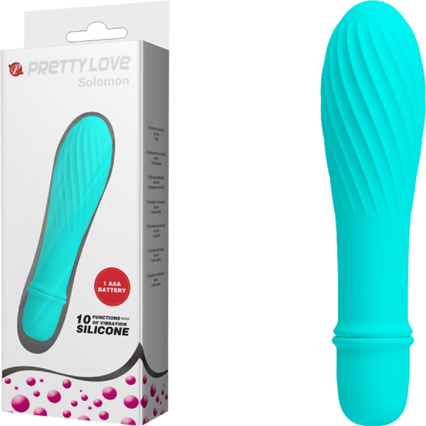 Solomon Mini Vibrator – Silicone Small Vibrator with Swirl Tip