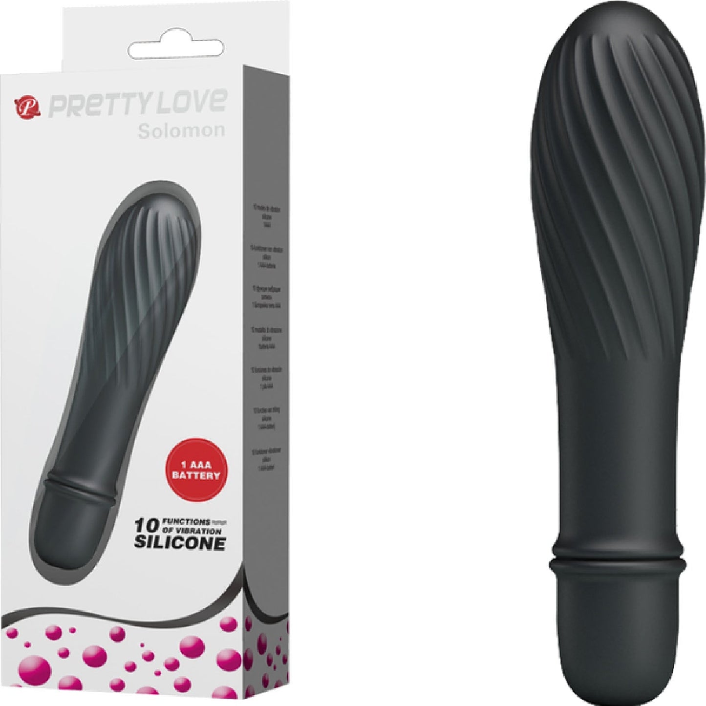 Solomon Mini Vibrator – Silicone Small Vibrator with Swirl Tip