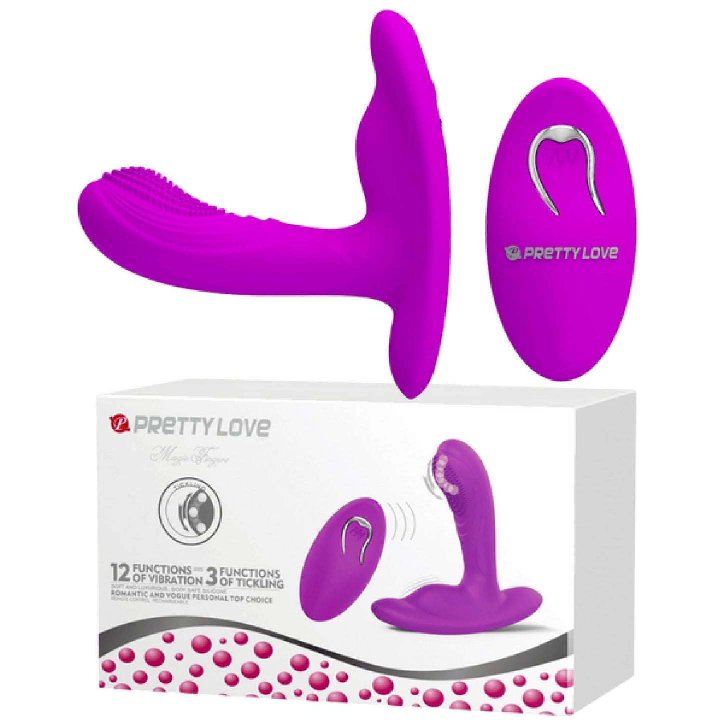 Magic Finger – Rechargeable Remote-Controlled Vibrator with 12 Vibration Functions and 3 Tickling Functions