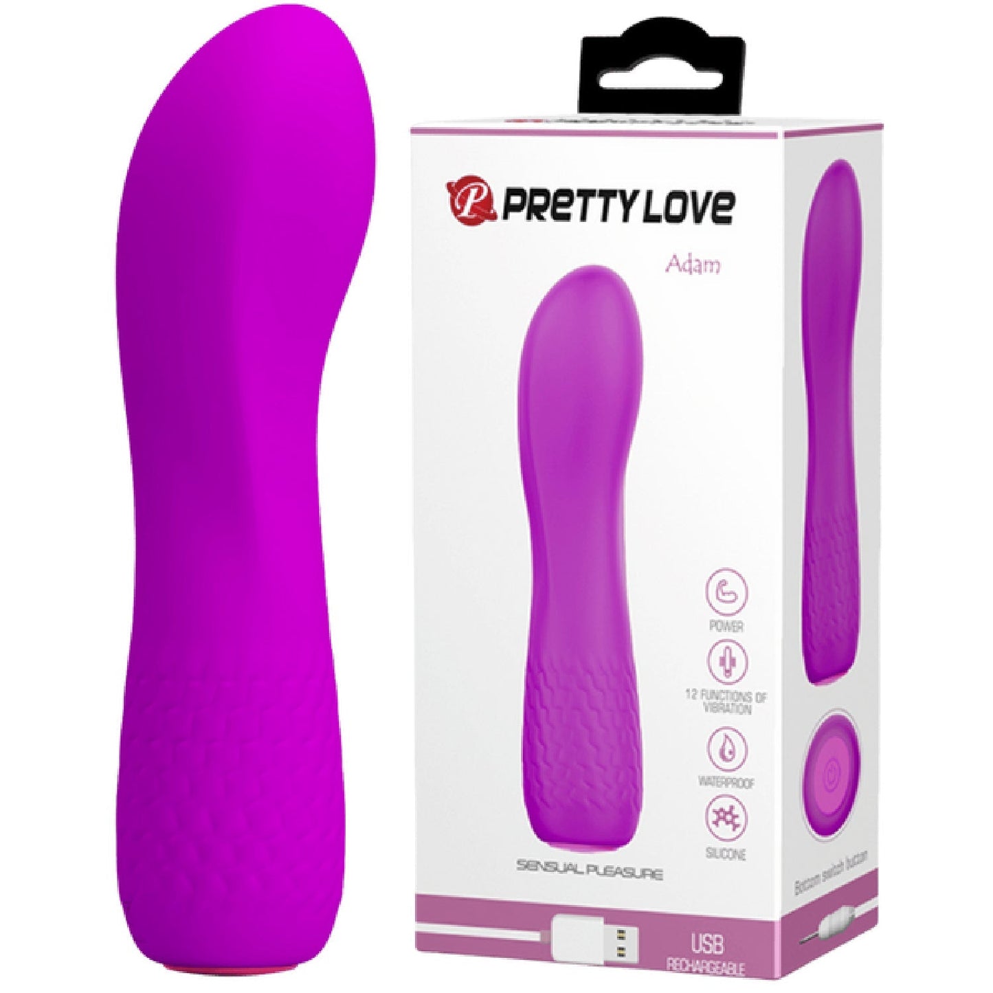 Alice Rechargeable Medical-Grade Silicone Vibrator with 12 Functions and Ergonomic Design