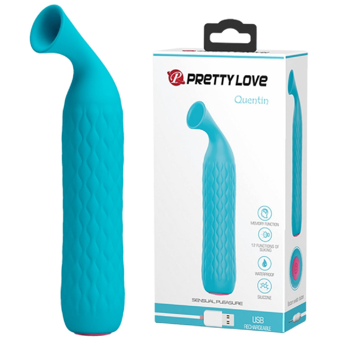Rechargeable Quentin – 12 Suction Modes Clitoral Stimulator Made of Medical Silicone
