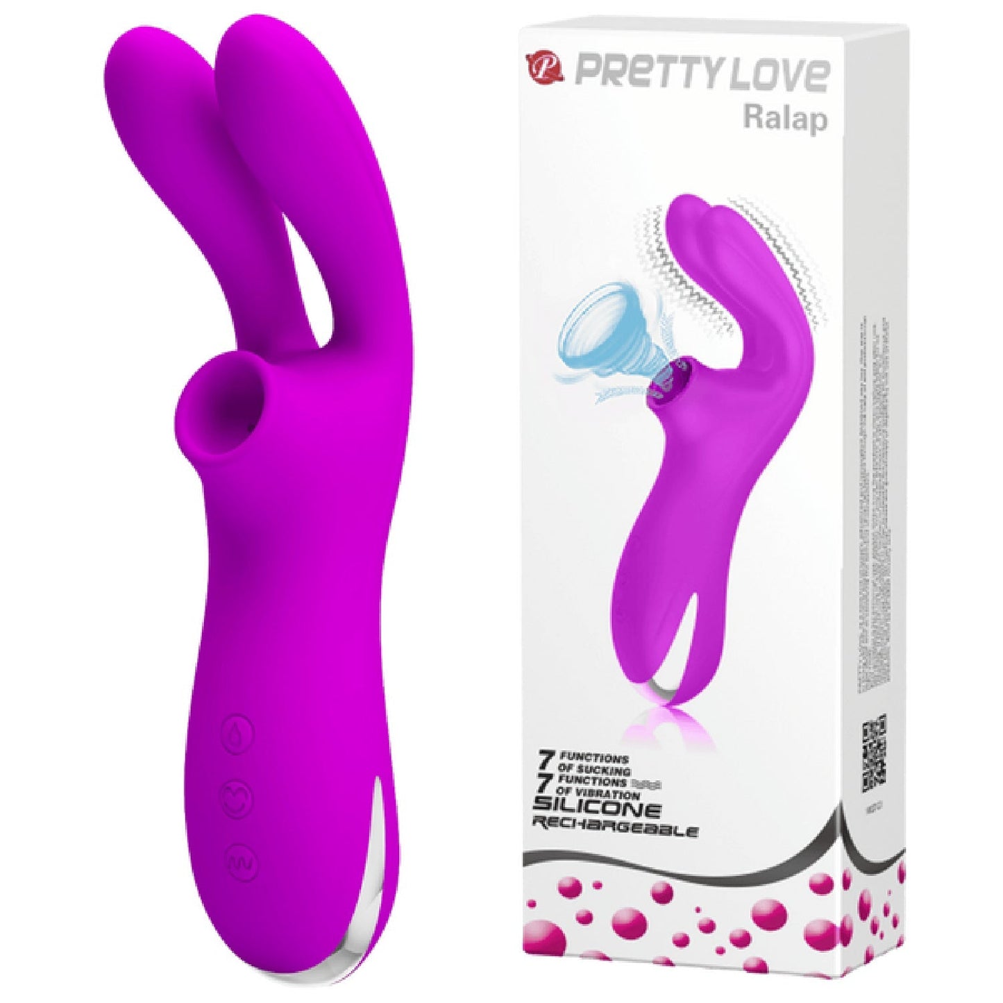 Ralap Sucking and Vibration Dual Action – Waterproof Vibrator with 7 Functions