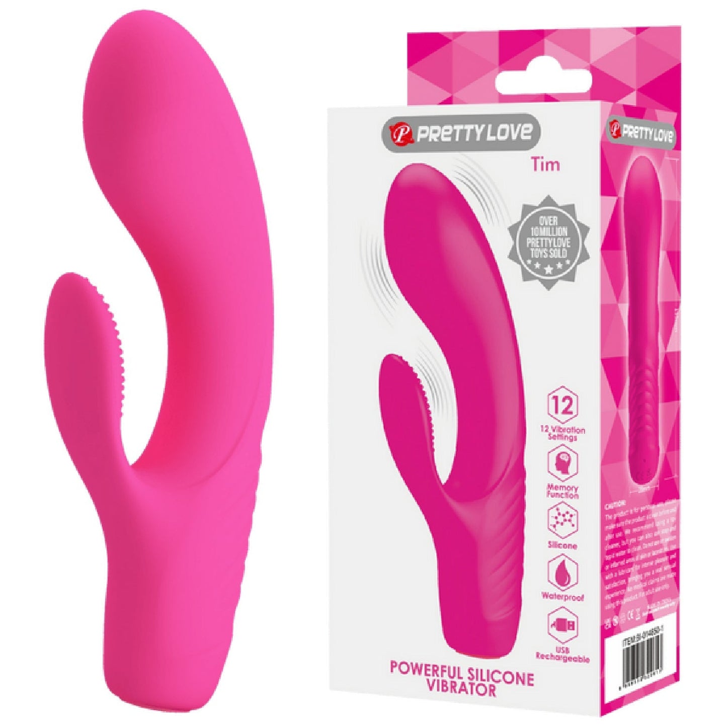 Rechargeable Tim Rabbit Vibrator – Bendable 12-Function G-Spot Vibrator