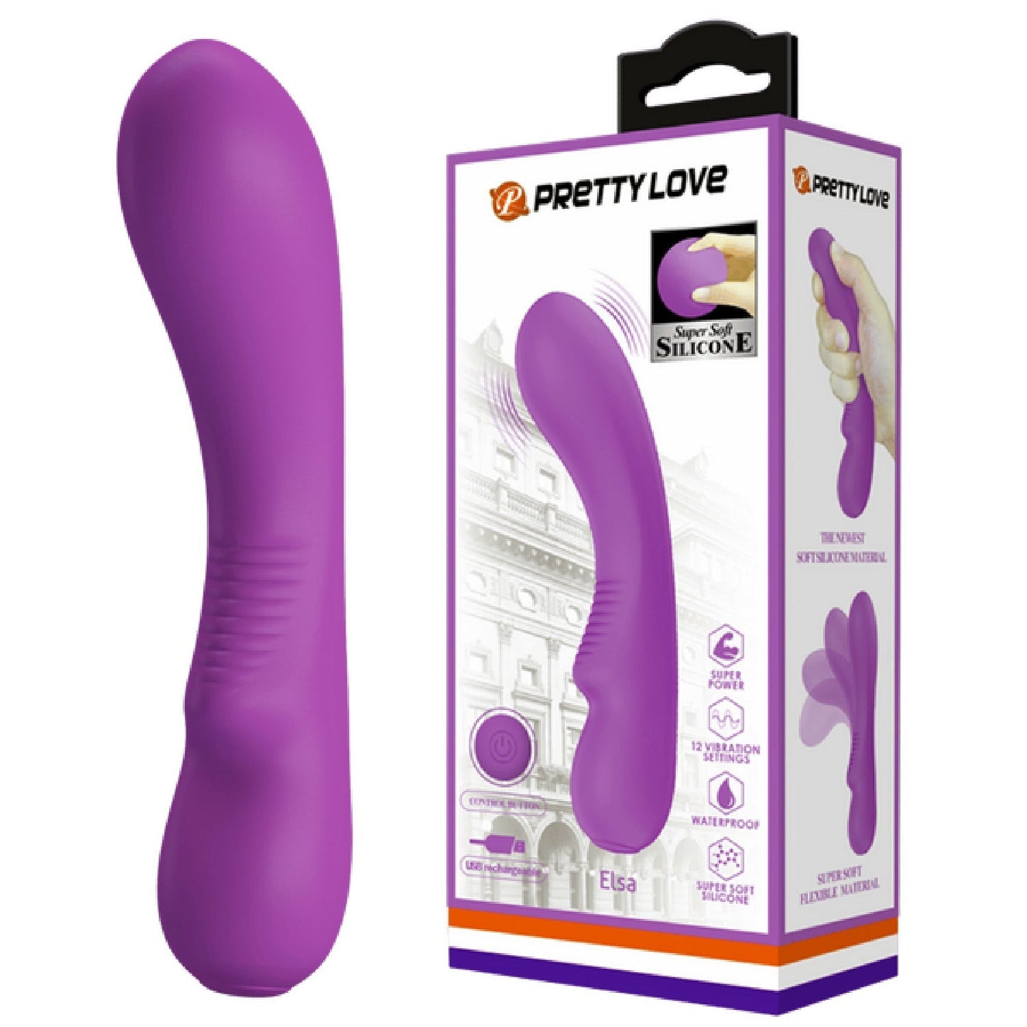 Elsa – Rechargeable Vibrator with 12 Vibration Functions, Smart Memory, and Soft Silicone Material