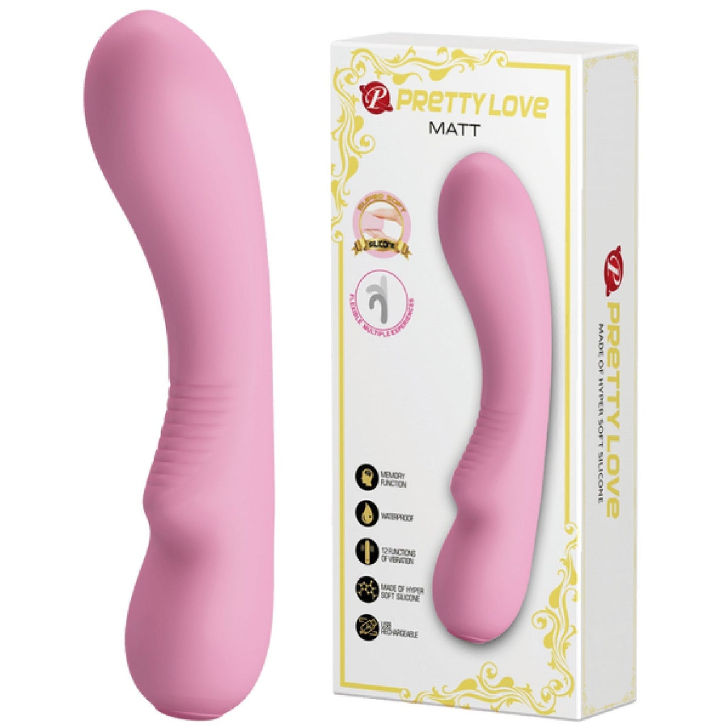 Matt – Rechargeable Soft Silicone Vibrator with 12 Vibration Functions and Smart Memory