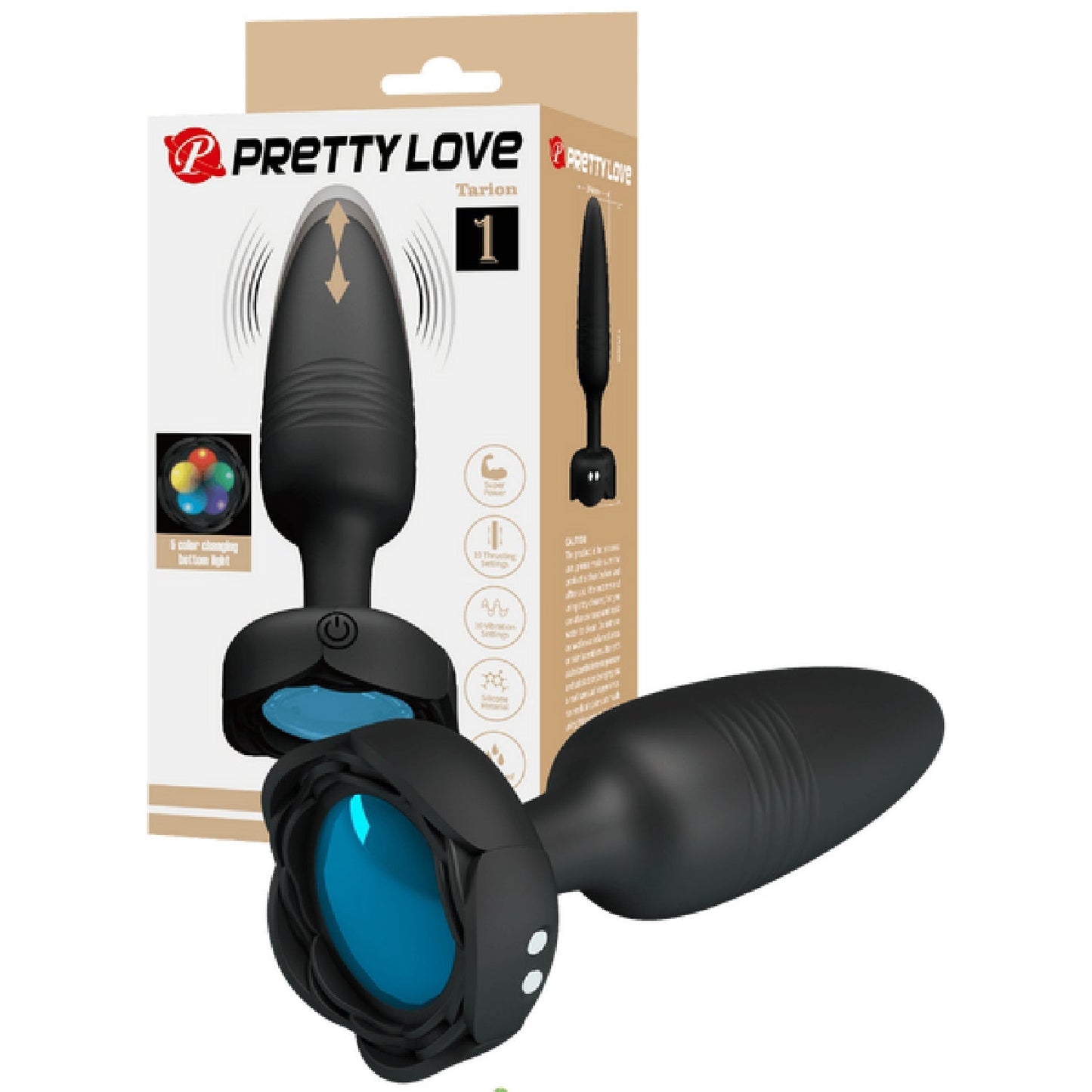 Tarion Light-Up Rechargeable Butt Plug – LED Flashing Silicone Butt Plug