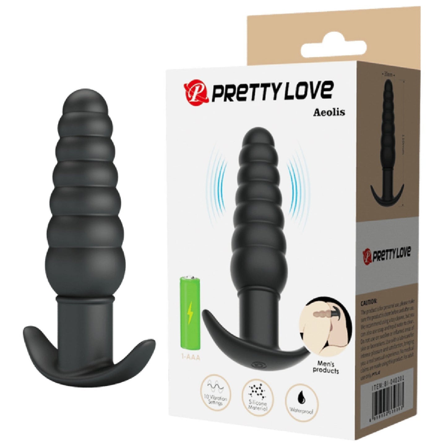 Aeolis Silicone Butt Plug – Smooth Skin Safe Anal Toy With 10 Vibration Settings