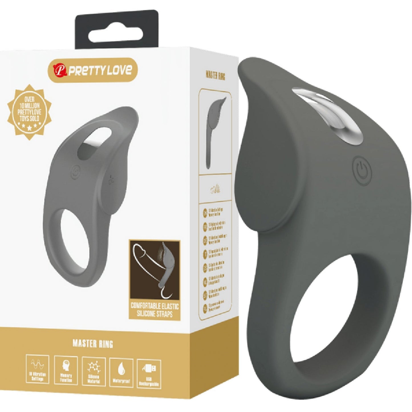 Alto – Silicone Stretchable Vibrating Cock Ring with Skin Sensitive Sensor