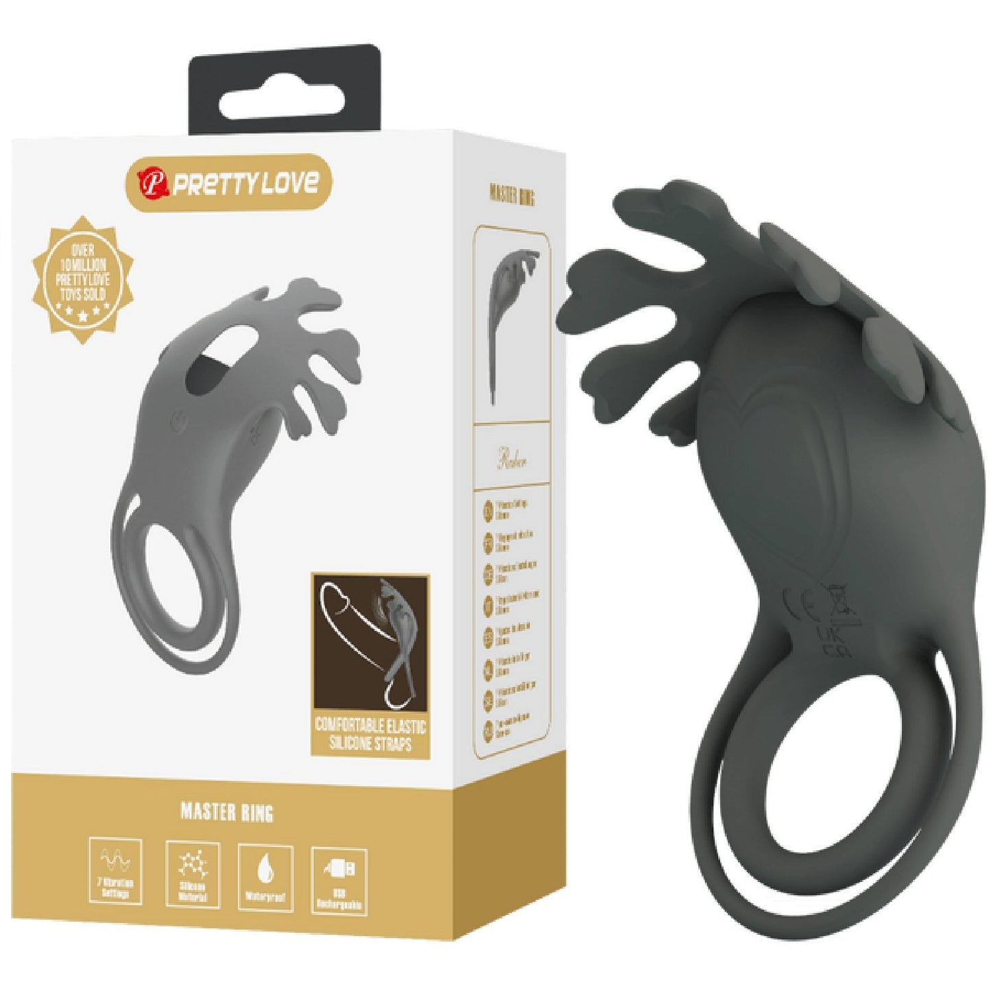 Pretty Love Ruben – Rechargeable 7 Function Vibrating Cock Ring