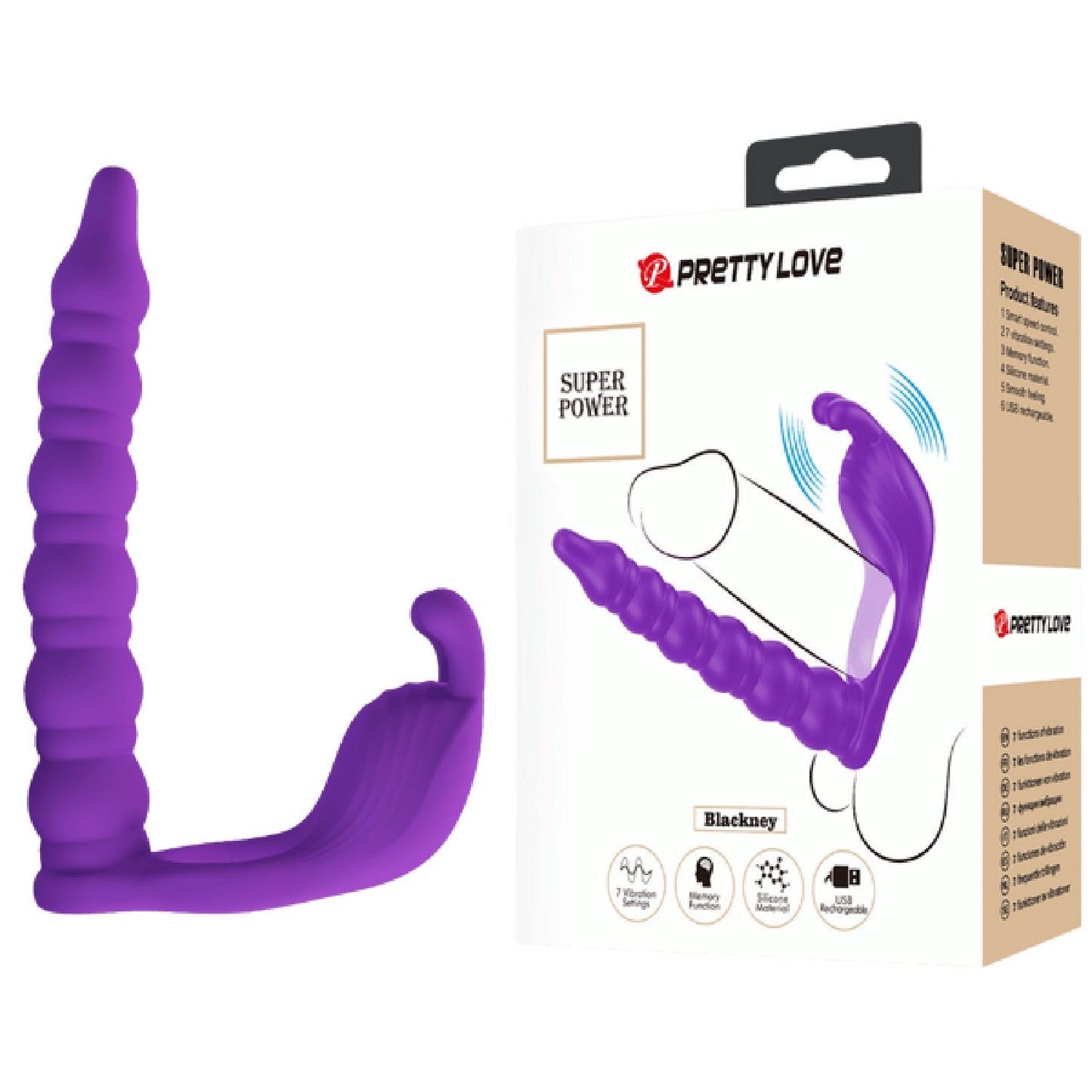 Blackney Rechargeable Vibrating Cock Ring – 7 Function Cock Ring