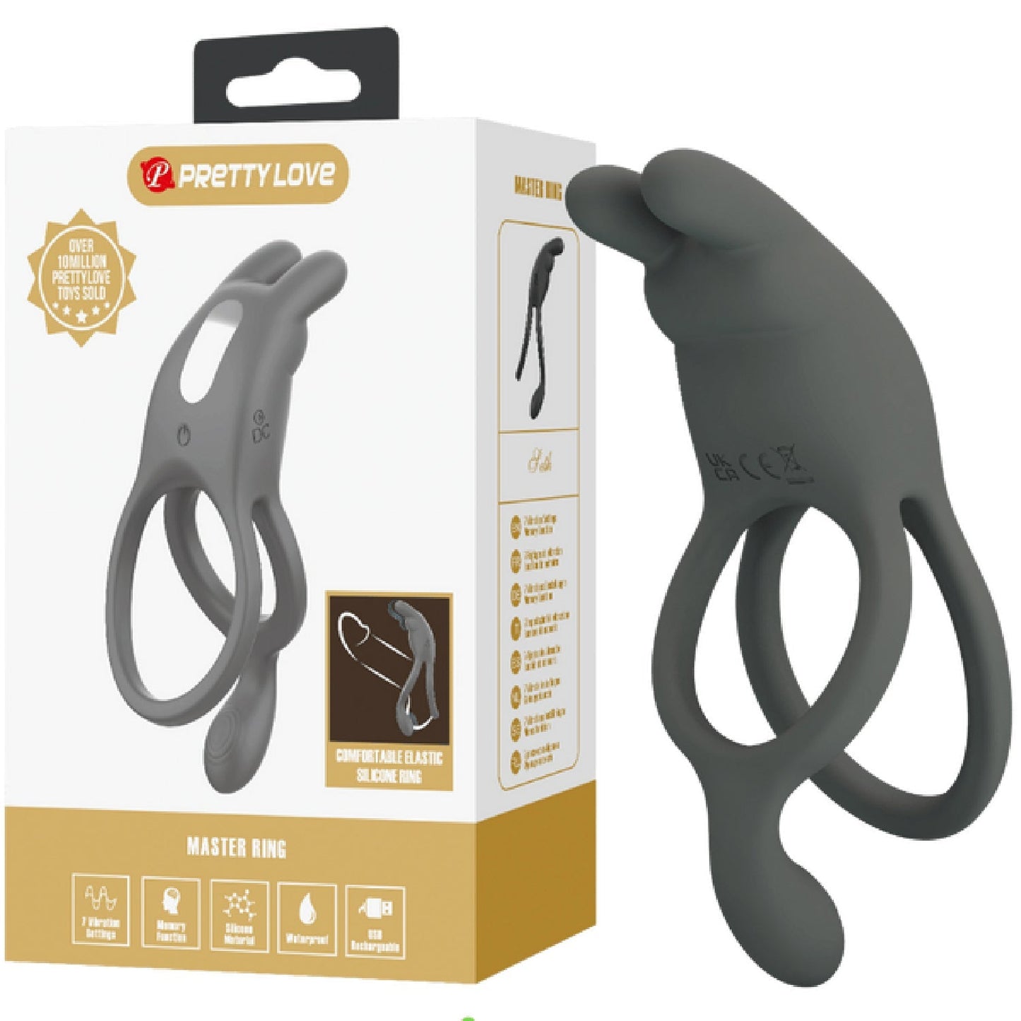 Seth Vibrating Cock Ring – Silicone Powerful Vibrator Cock Ring
