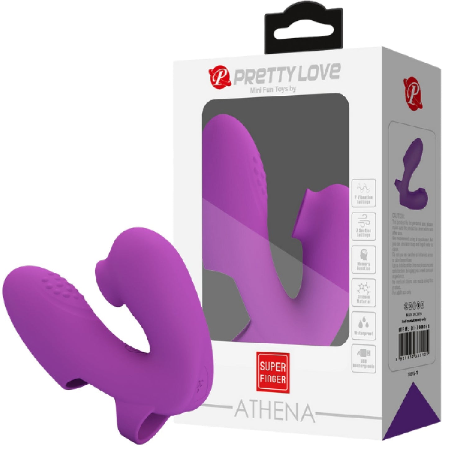 Rechargeable Athena – Silicone Finger Vibrator with 7 Vibration and Tapping Modes
