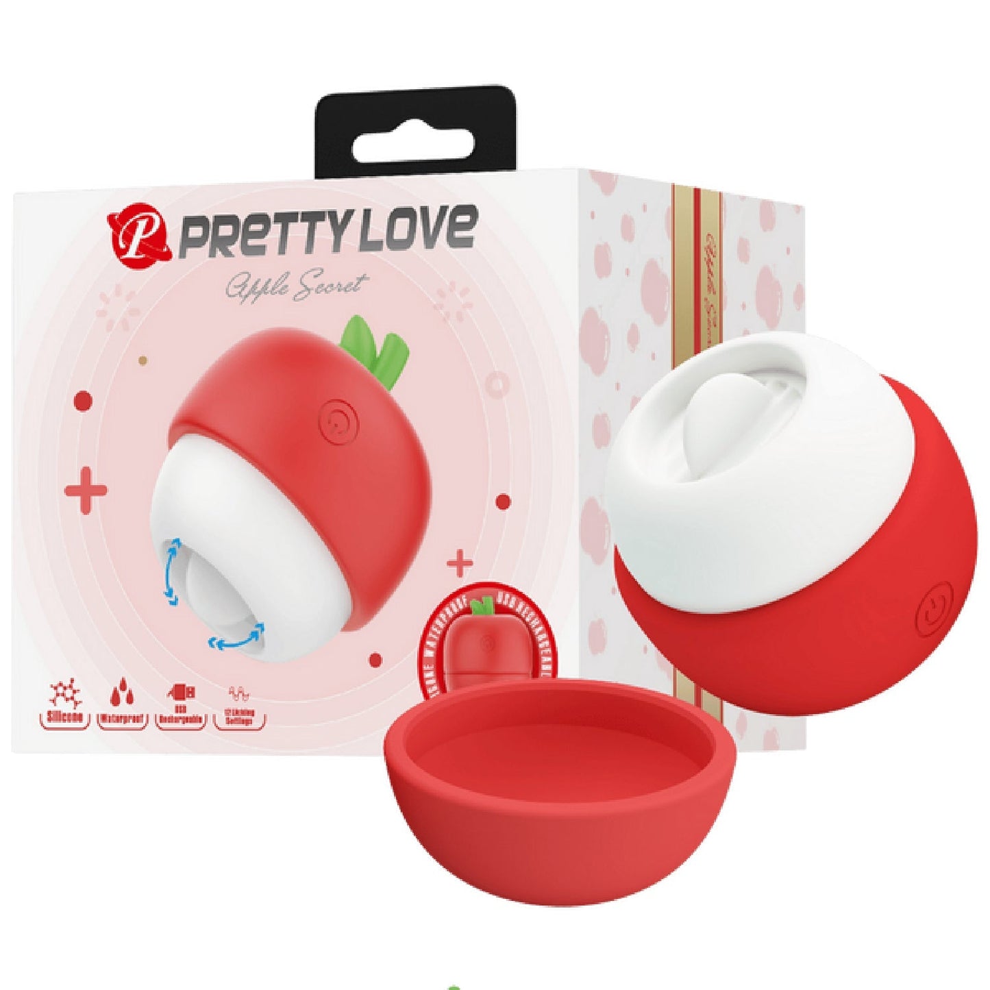 Apple Secret Rechargeable – Silicone Clitoral Tongue-Like Stimulator Vibrator
