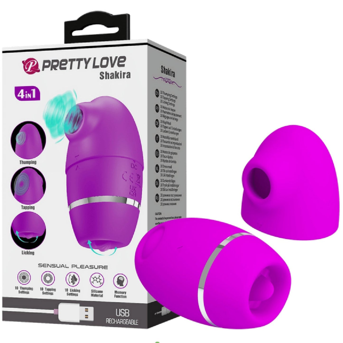 4in1 Thumping Shakira – 12 Function Silicone Vibrator