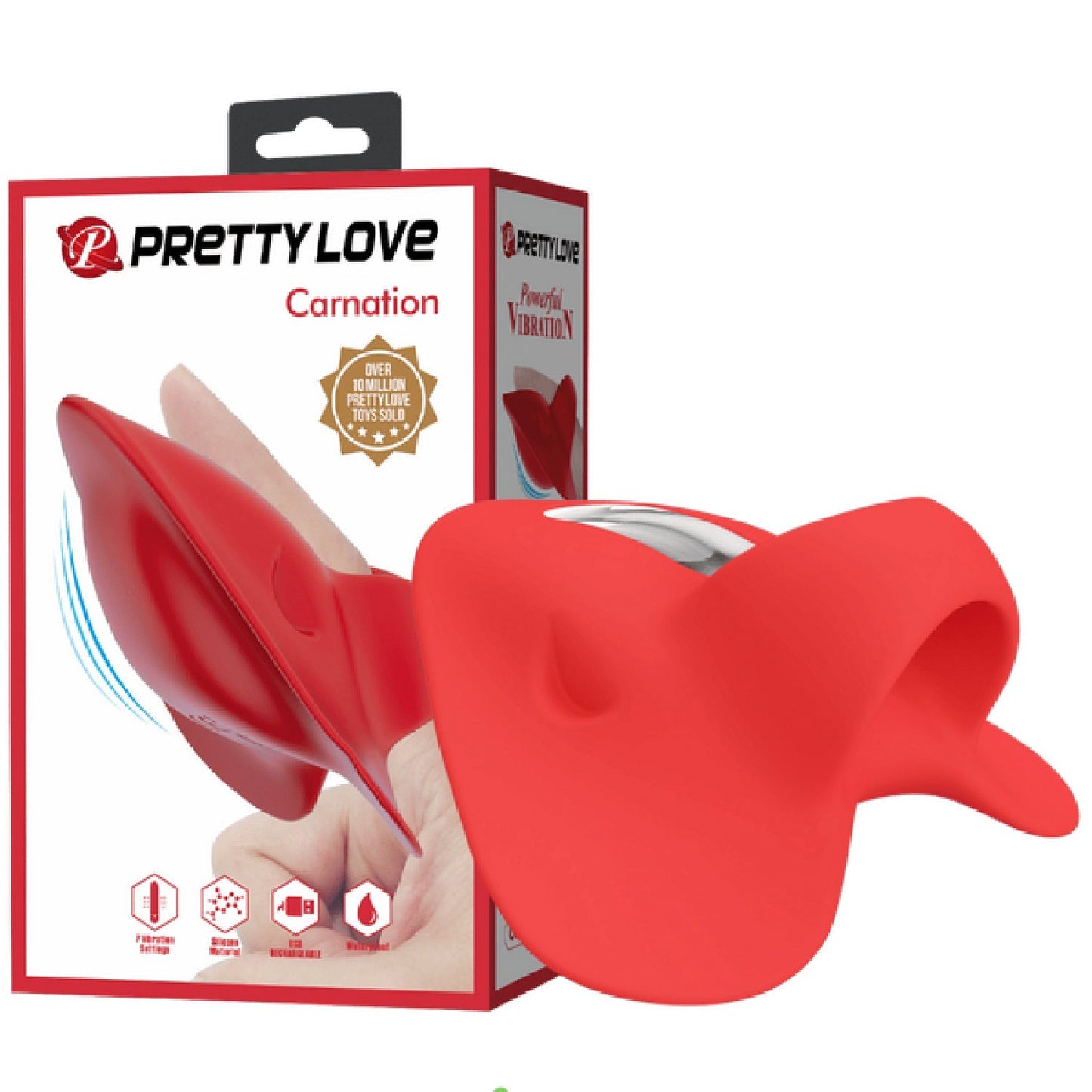 The Rose Finger Vibrator is Rechargeable with 7 Vibration Modes and an Extremely Soft Surface for Body Stimulation