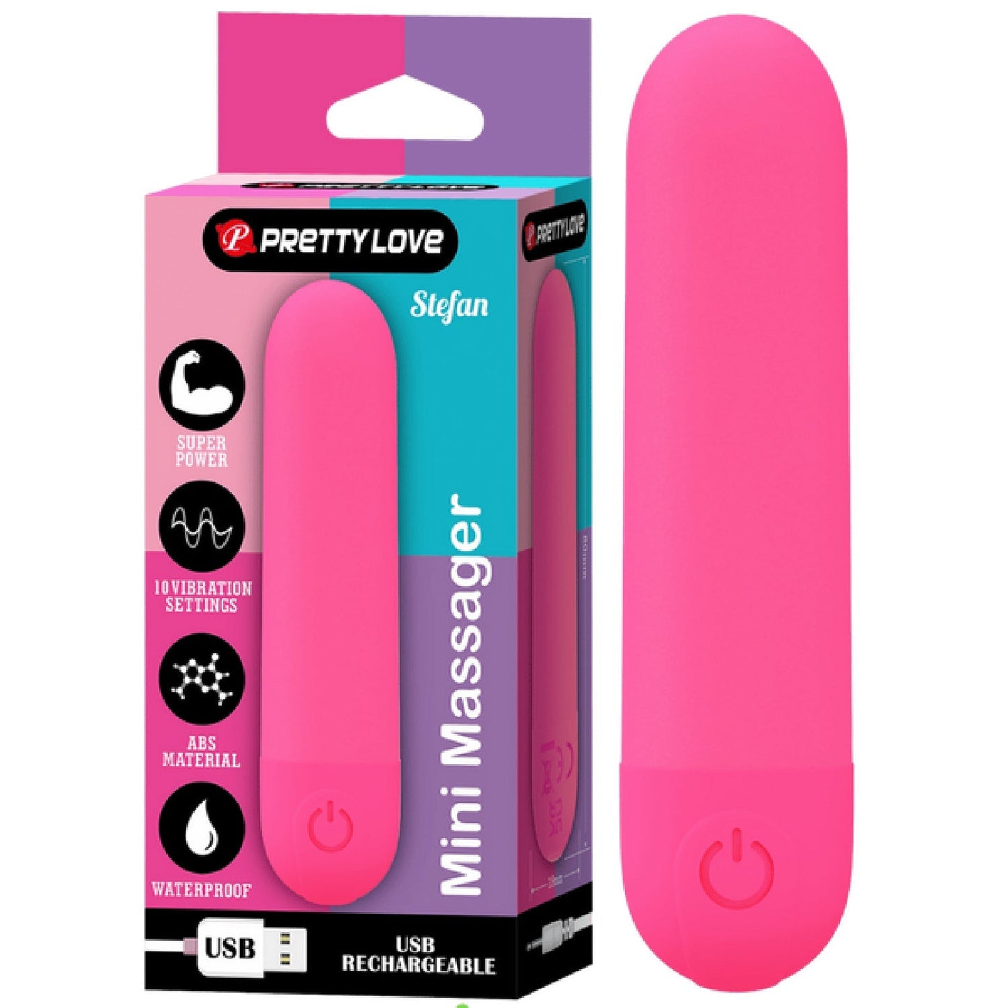 Stefan Rechargeable Mini Massager – Compact Vibrating Bullet Vibrator