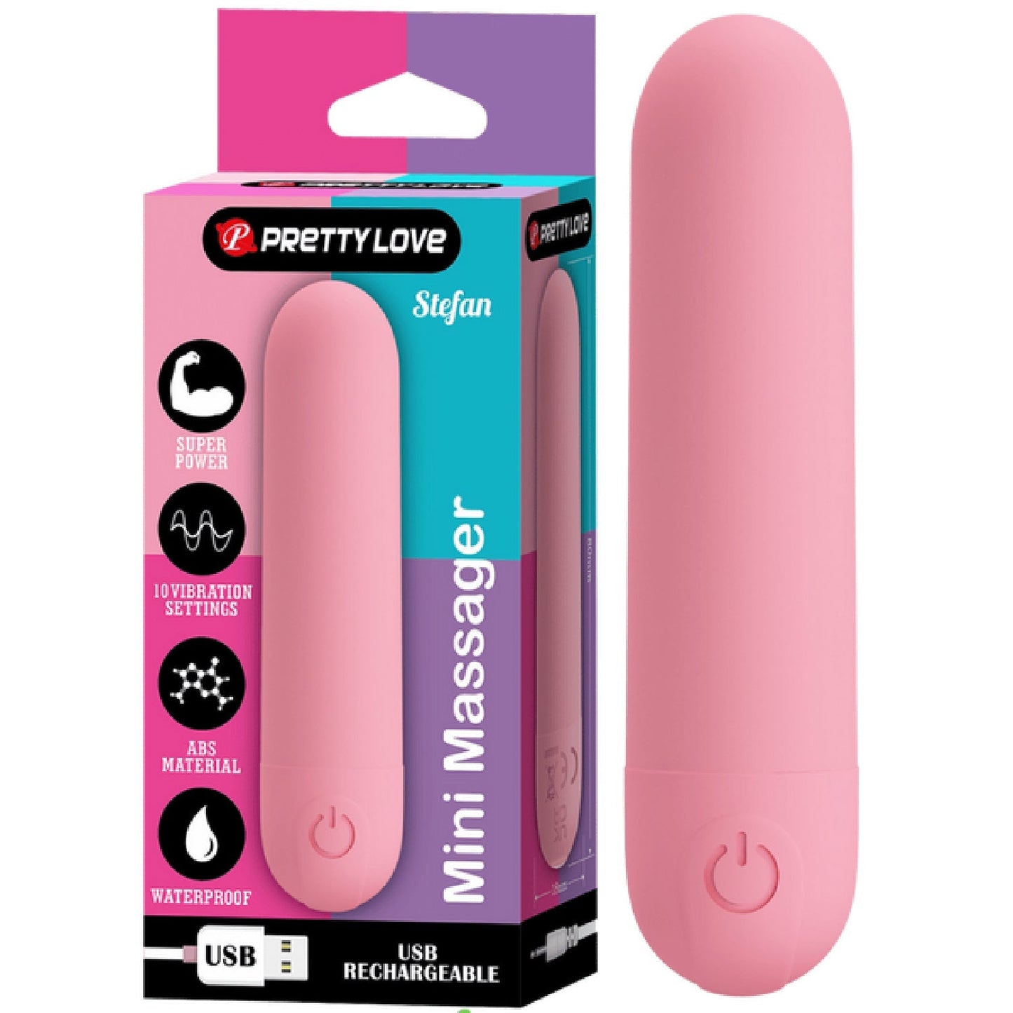 Stefan Rechargeable Mini Massager – Compact Vibrating Bullet Vibrator