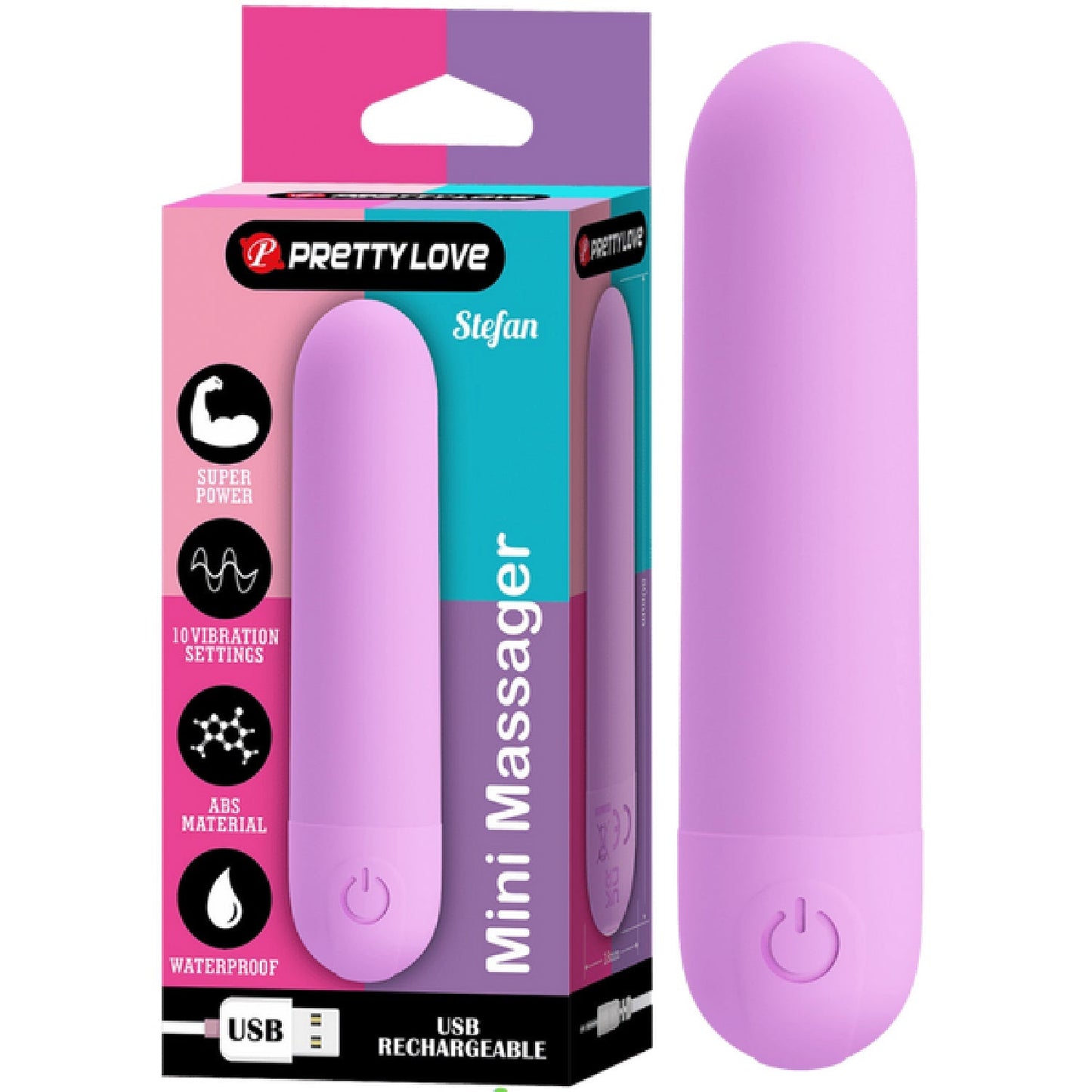 Stefan Rechargeable Mini Massager – Compact Vibrating Bullet Vibrator
