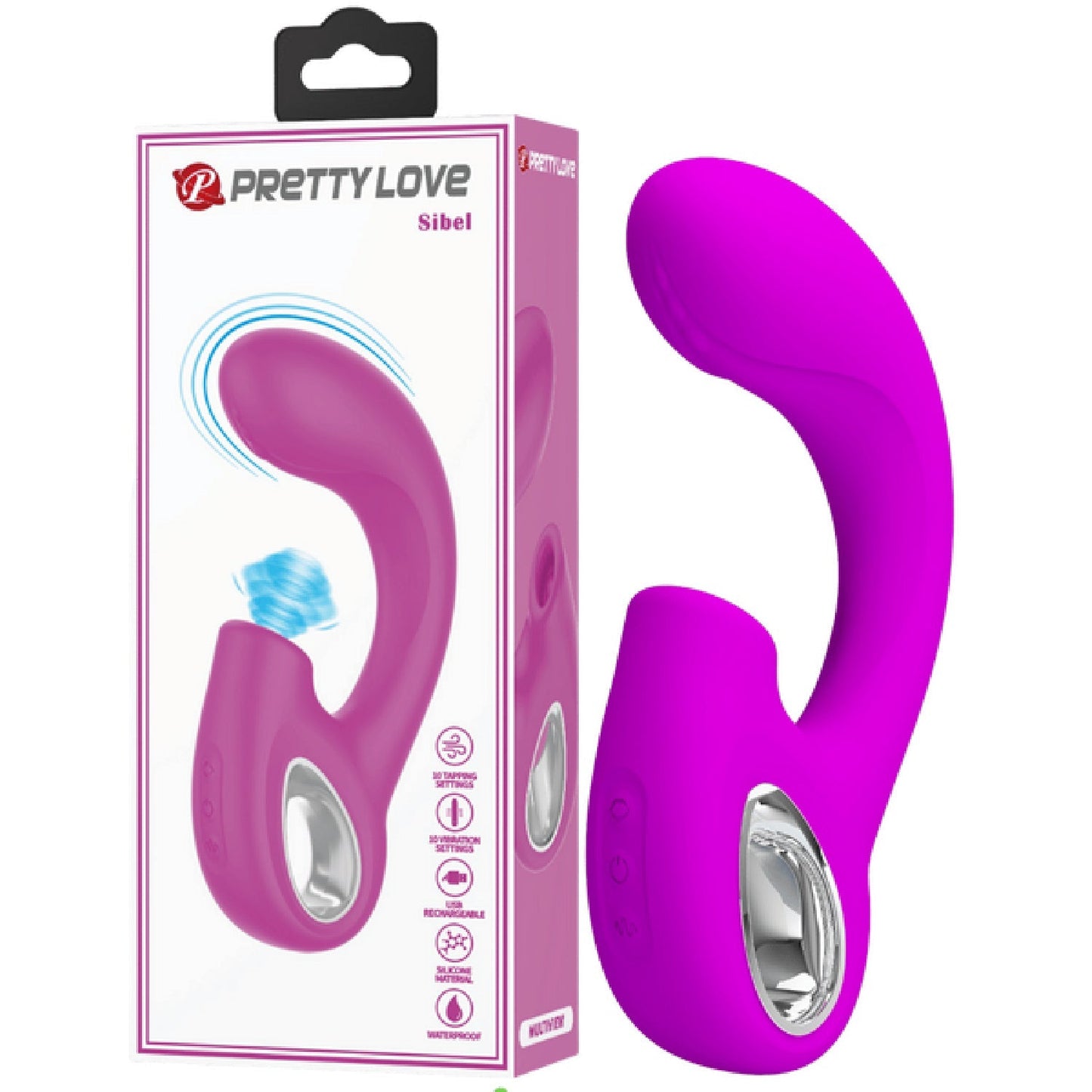 Sibel Rechargeable Massager – Medical-Grade Silicone Dual Stimulation Vibrator
