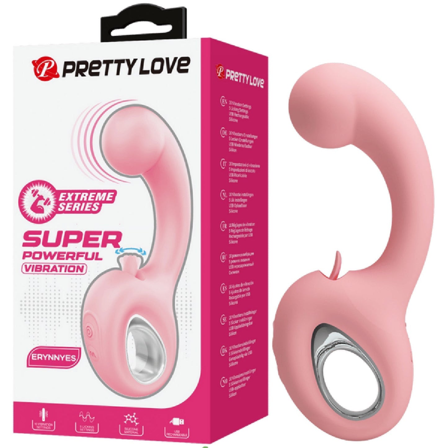 Erynnyes – Medical-Grade Silicone Dual-Stimulation Vibrator With 10 Vibration And 5 Licking Functions