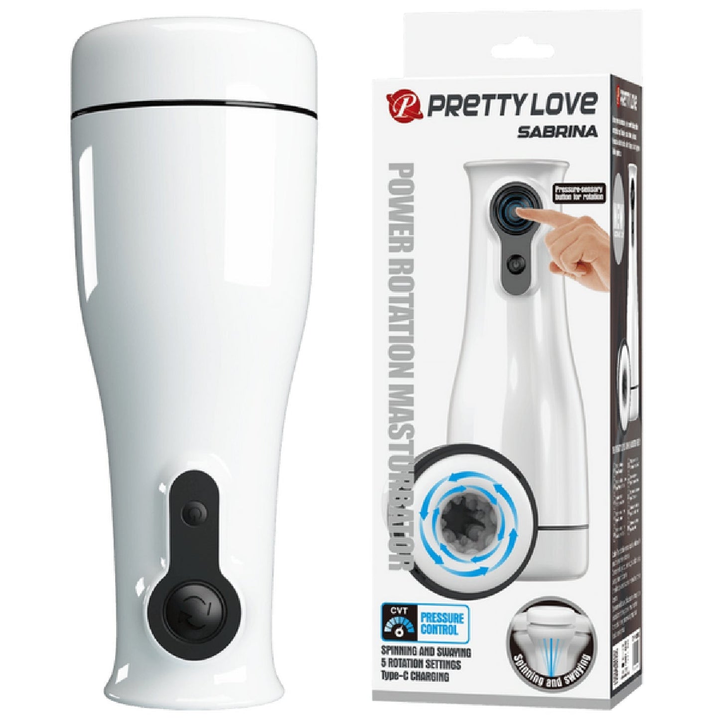 Sabrina – Rechargeable Rotating Men's Masturbator with Voice Function