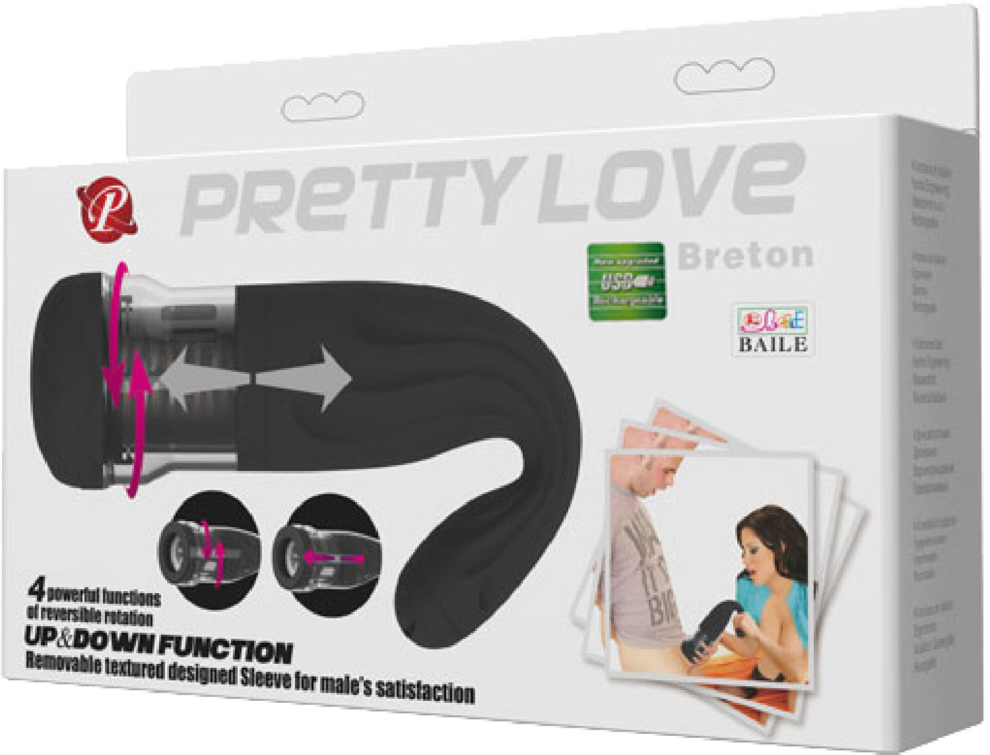 Pretty Love Breton – Rechargeable Male Masturbator with Rotation and Thrust Functions