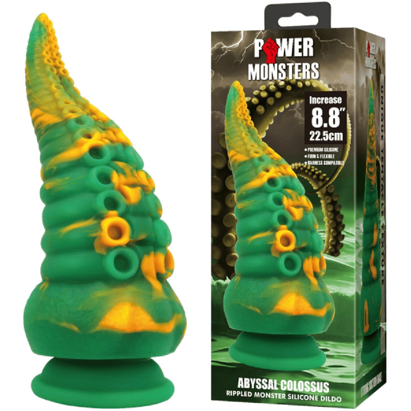 Abyssal Colossus – Silicone 8.8 Inch Dildo with Pronounced Ridges