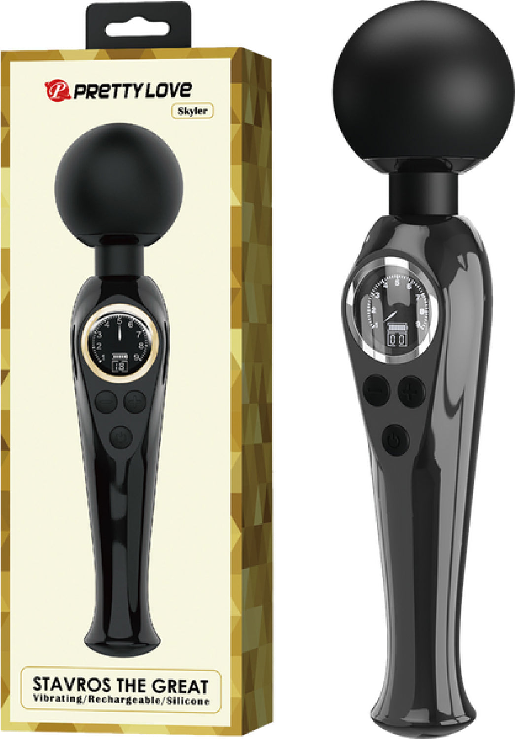 Skyler Rechargeable Wand – Powerful 10-Mode Vibrating Wand with Flexible Neck