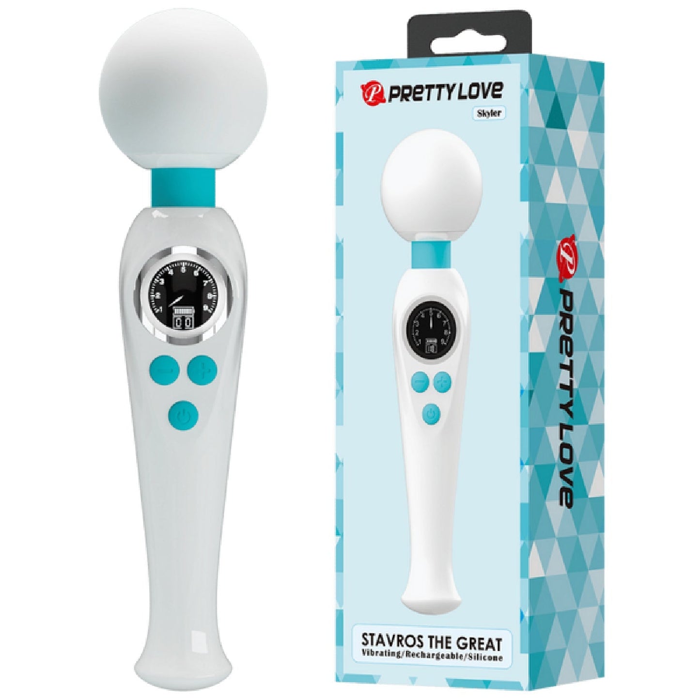 Skyler Rechargeable Wand – Powerful 10-Mode Vibrating Wand with Flexible Neck