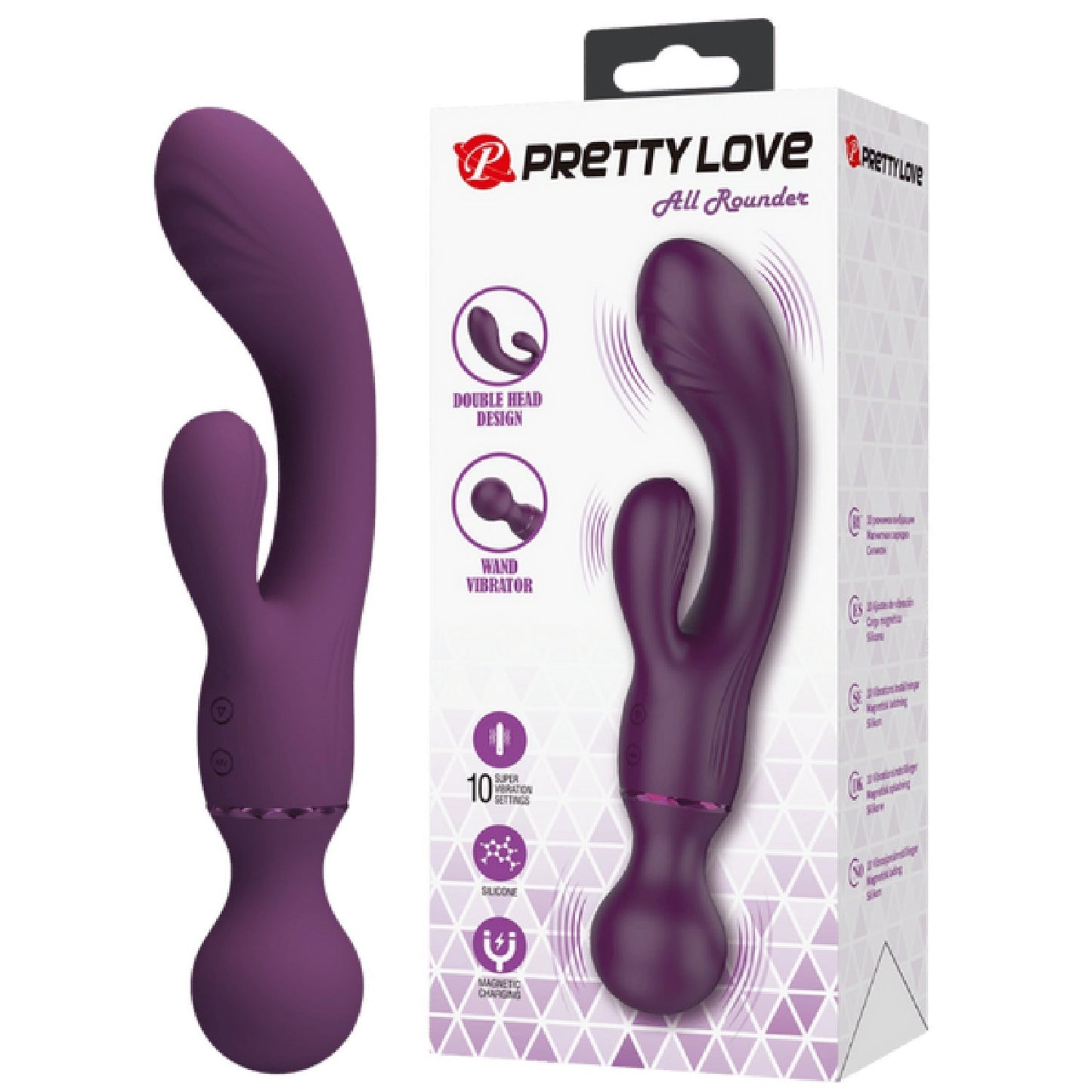 Rechargeable All Rounder – Waterproof Silicone Rabbit Vibrator with Ribbed Heads