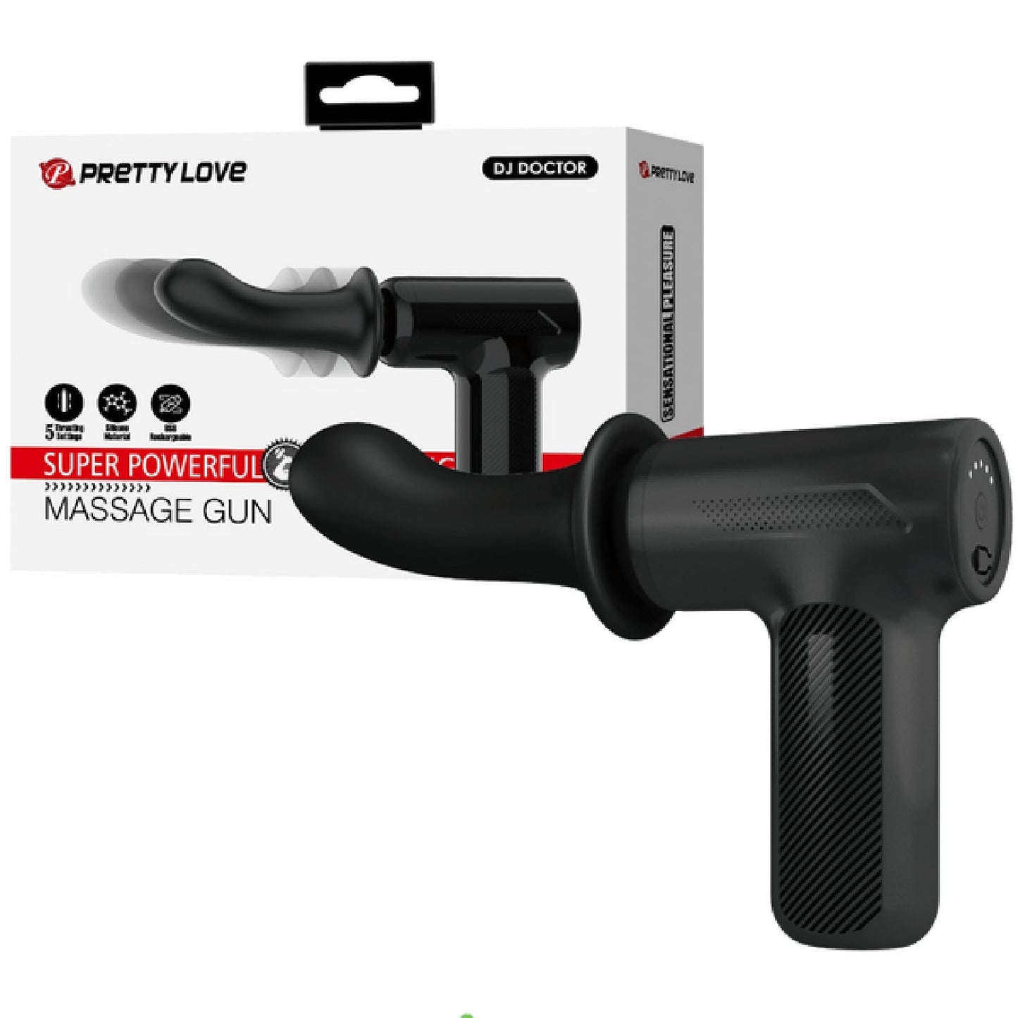 Super Power Thrusting Massage Gun – Powerful Motor Massage Gun with 5 Settings and Replaceable Head