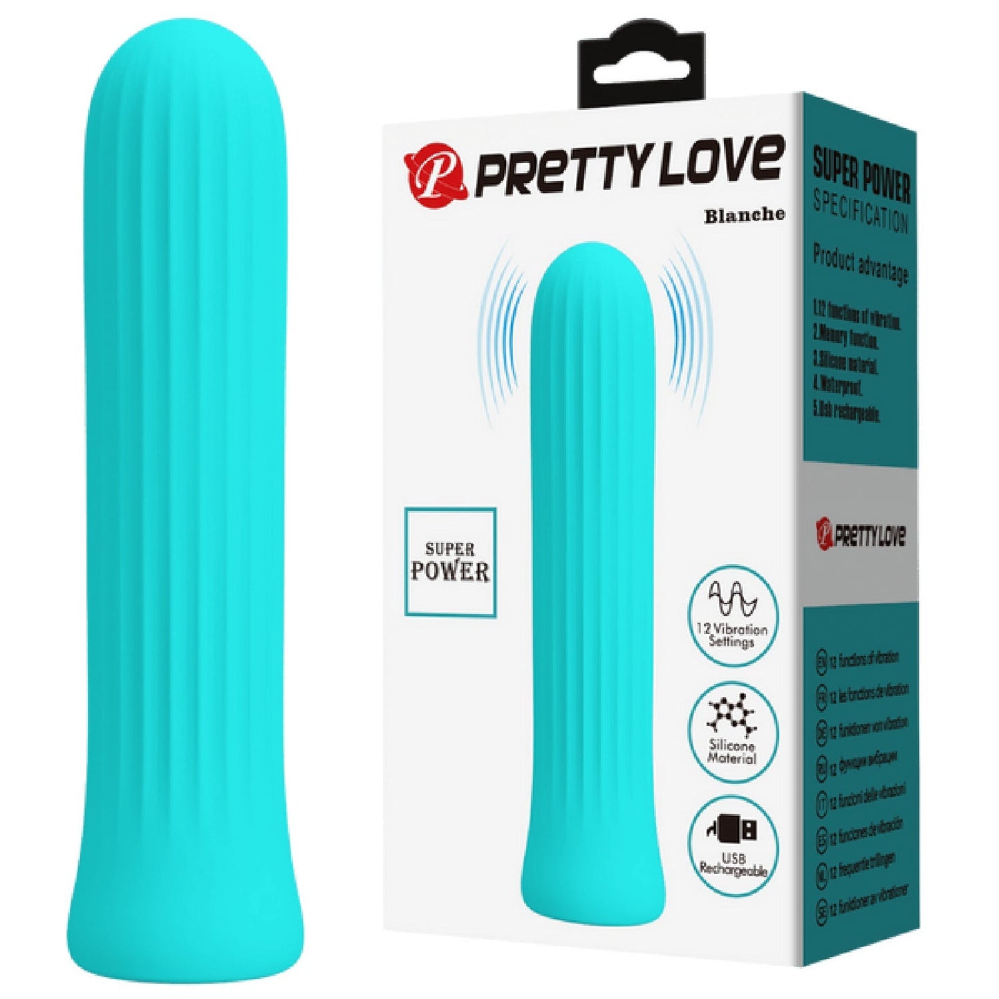 Pretty Love Rechargeable Silicone Vibrator – 12 Vibration Speeds Rechargeable Vibrator