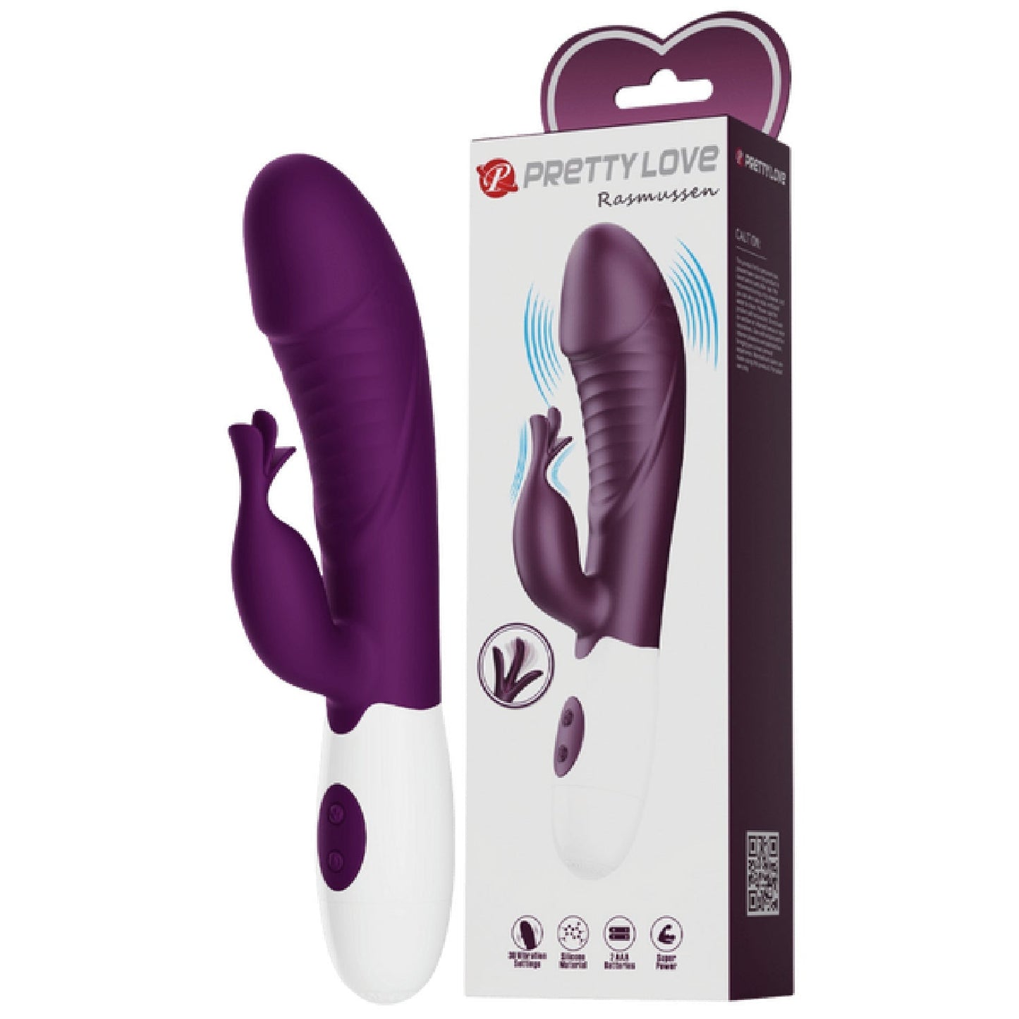 Rasmussen Dual Stimulator – G-Spot and Clitoral Vibrator with 30 Frequencies
