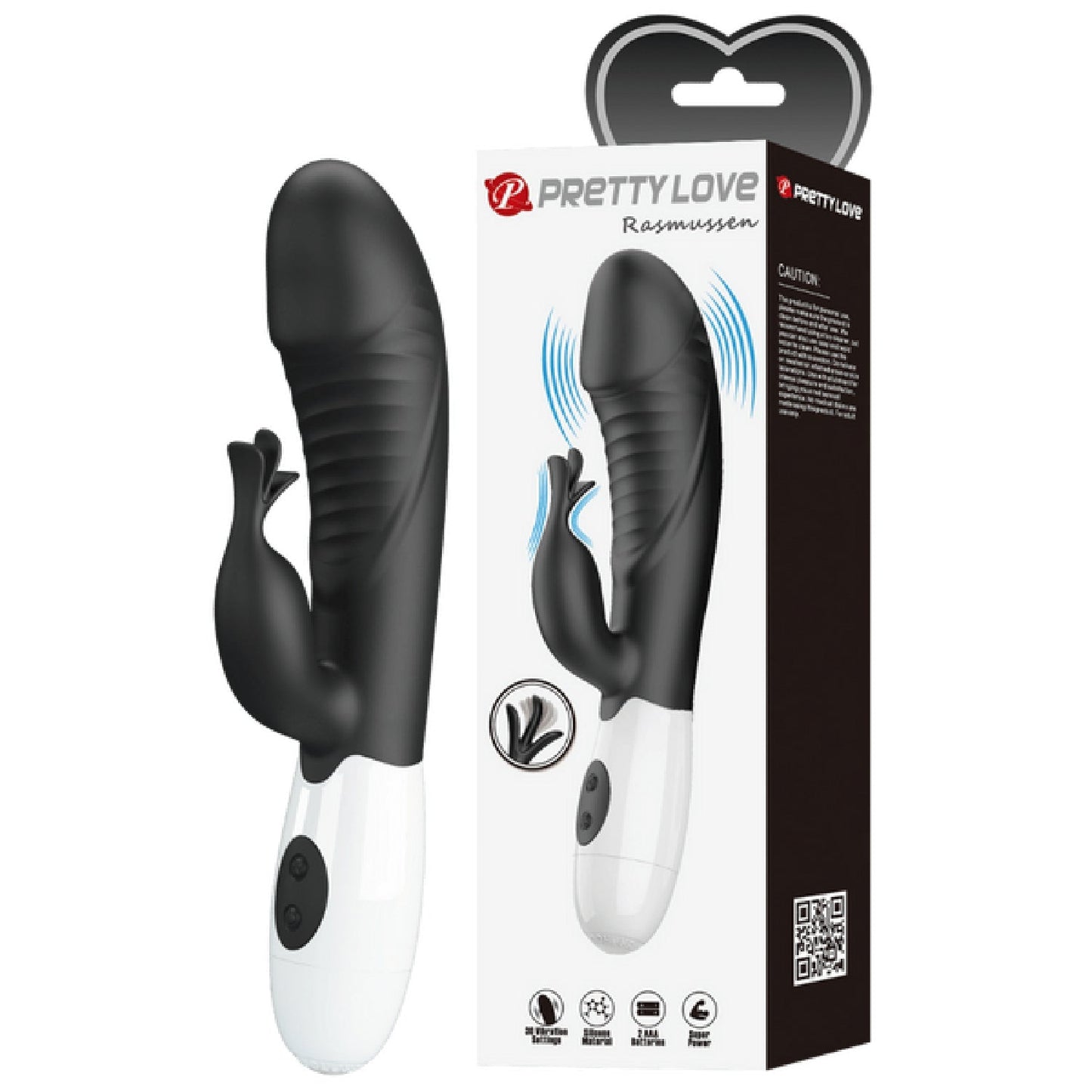 Rasmussen Dual Stimulator – G-Spot and Clitoral Vibrator with 30 Frequencies