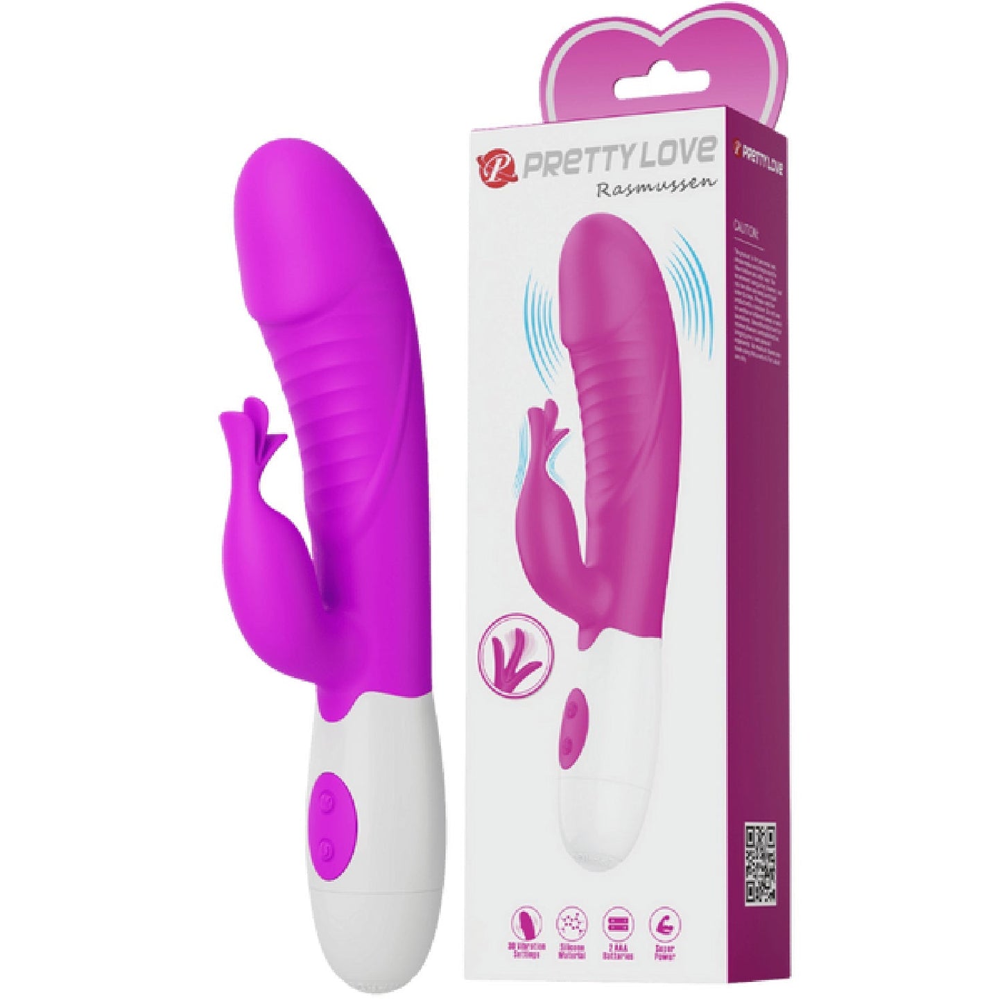 Rasmussen Dual Stimulator – G-Spot and Clitoral Vibrator with 30 Frequencies