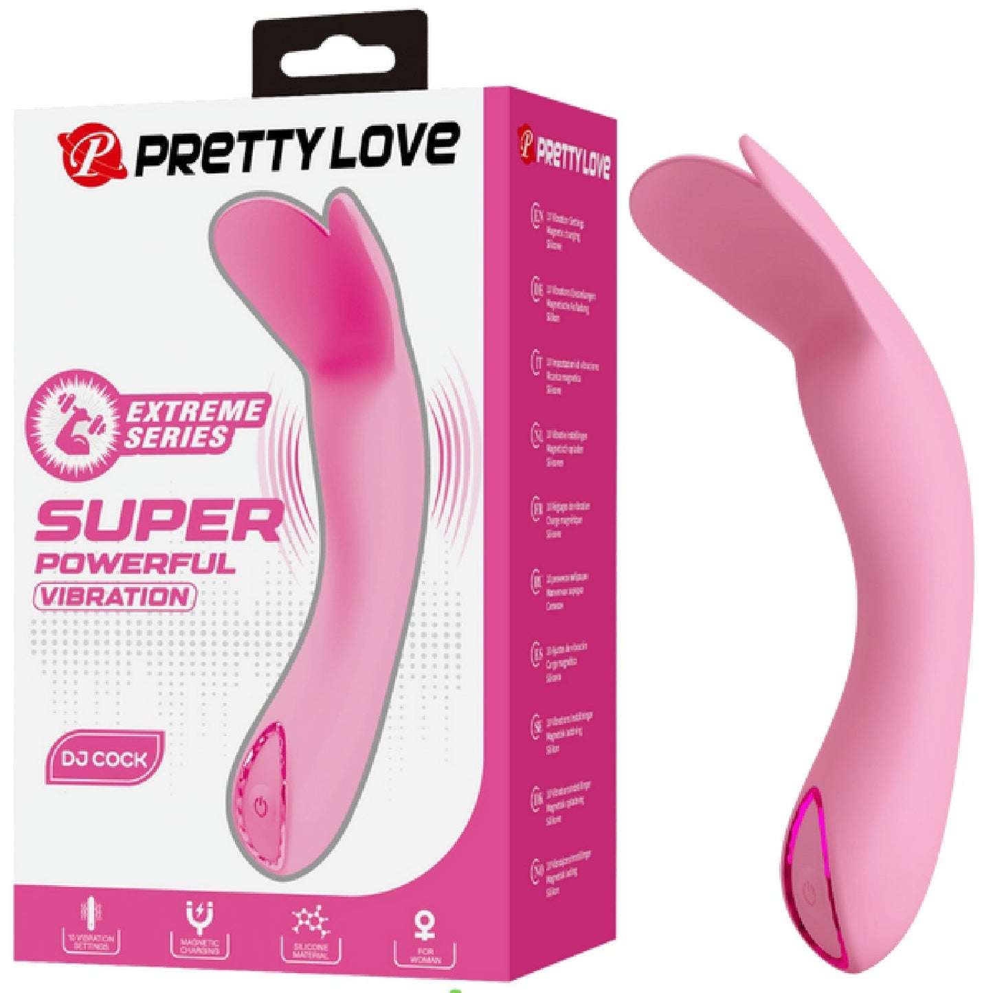 DJ Cock Rechargeable Vibrator – 10-Function Slim Silicone G Spot Vibrator