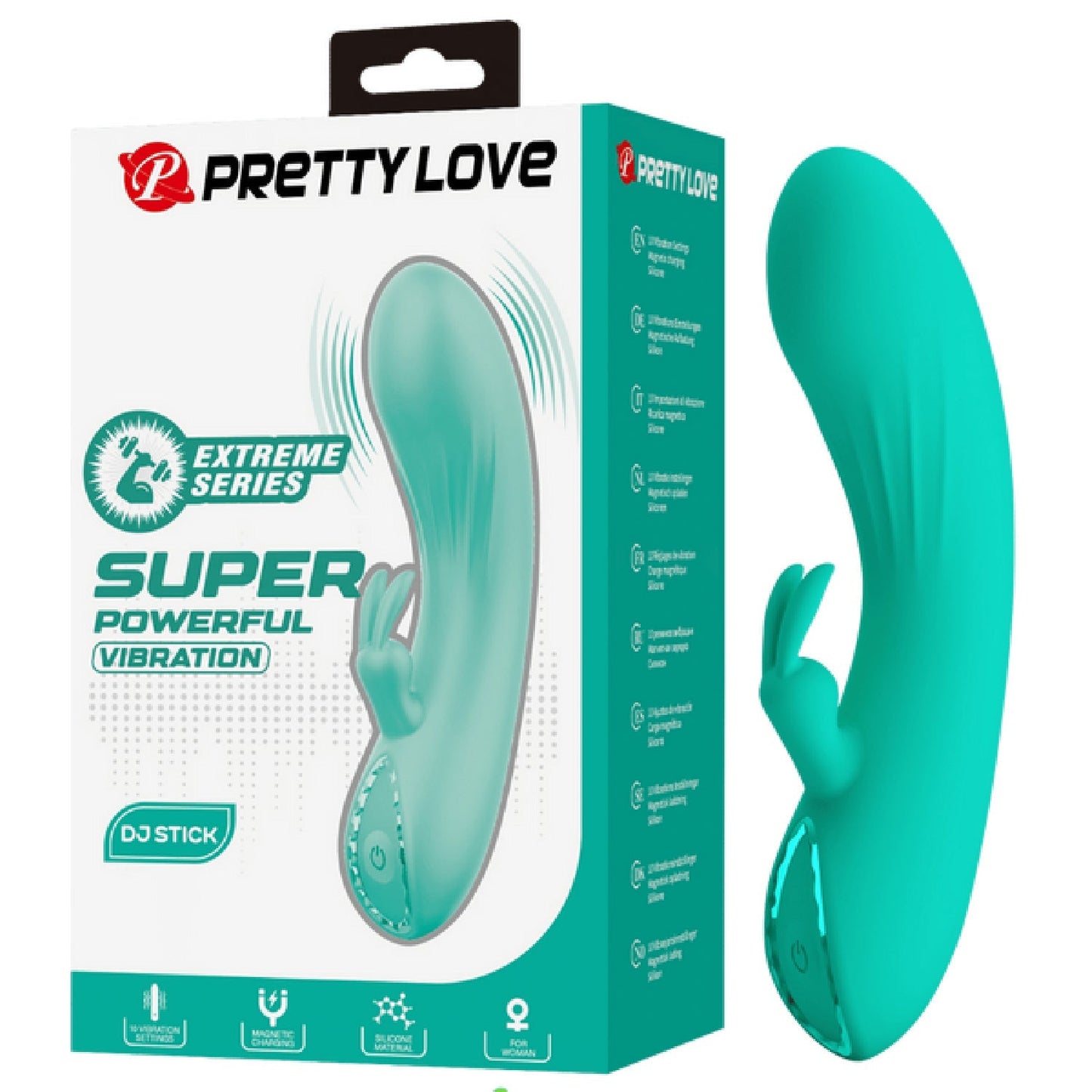 Rechargeable DJ Stick – 10 Function Slim Silicone G-Spot Vibrator