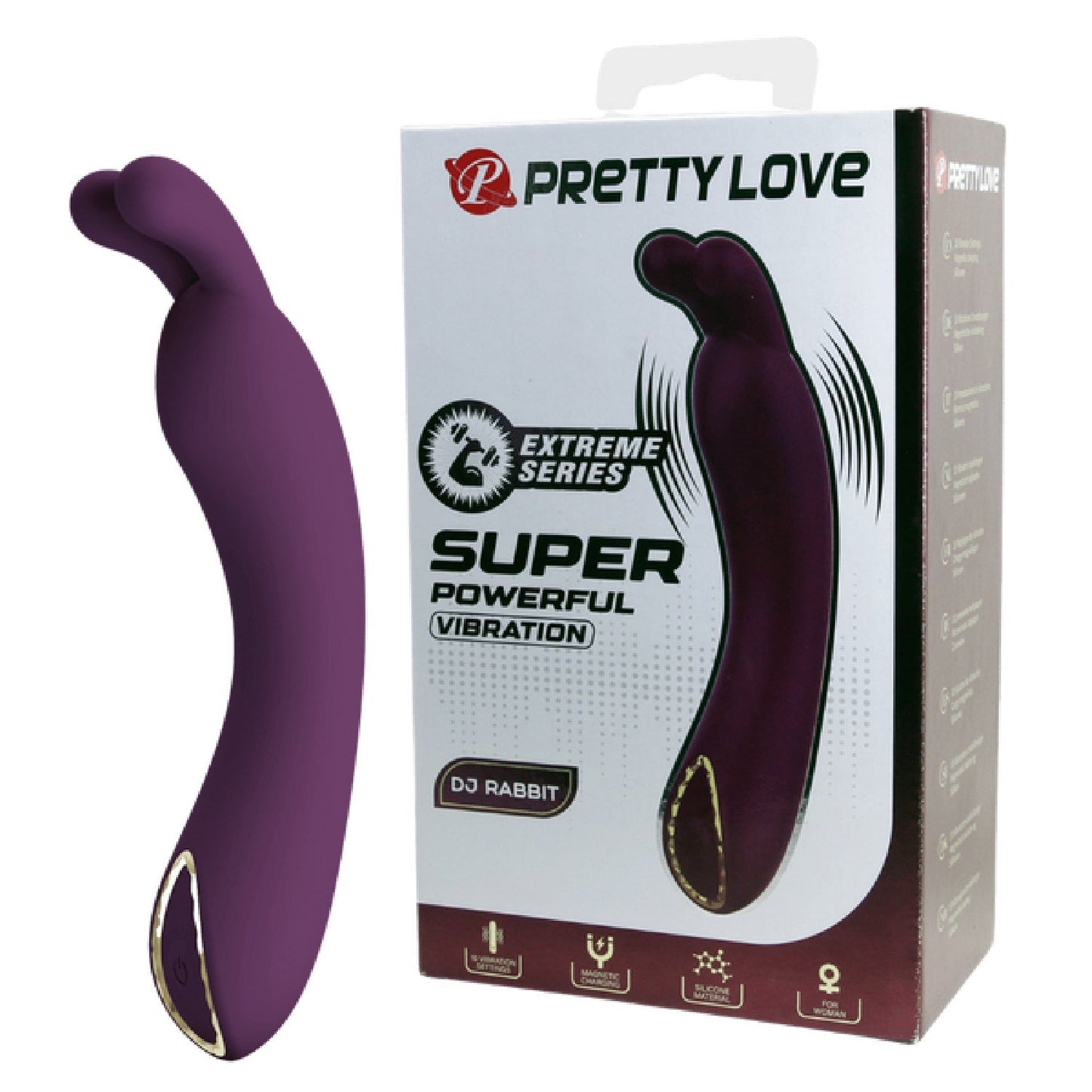 DJ Rabbit – Rechargeable Silicone 10-Function Super Powerful G-Spot Rabbit Vibrator