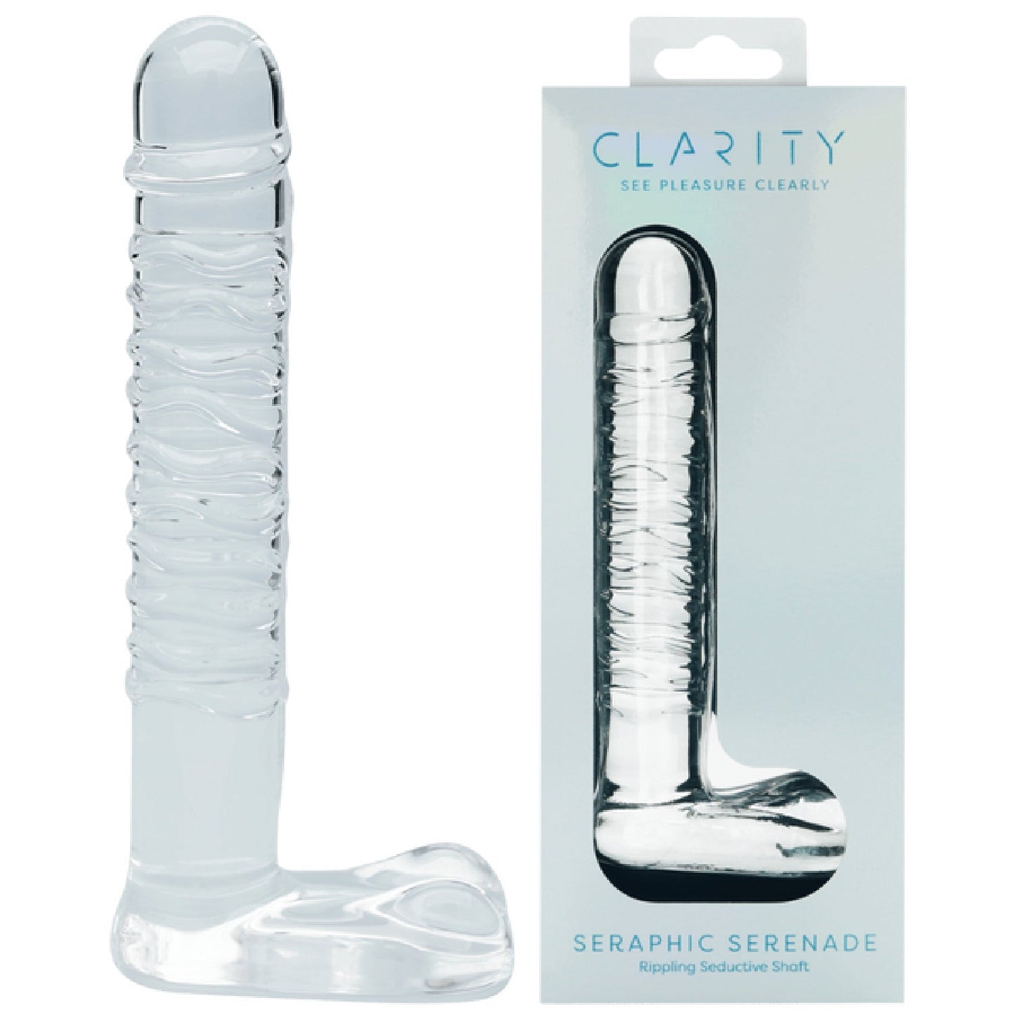 Seraphic Serenade – Hand-Blown 5.7 Inch Sculpted Glass Dildo