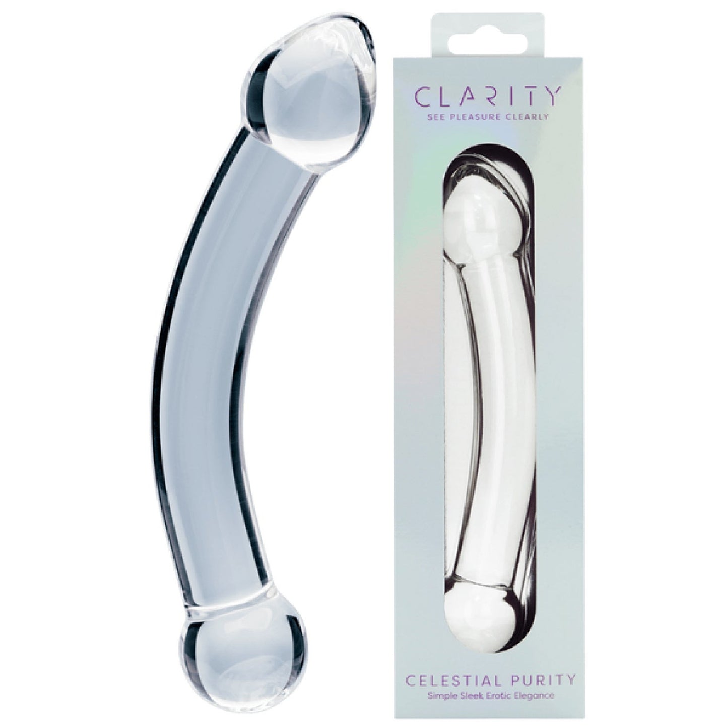 Celestial Purity – 6.6 Inch Double-Ended Glass Dildo