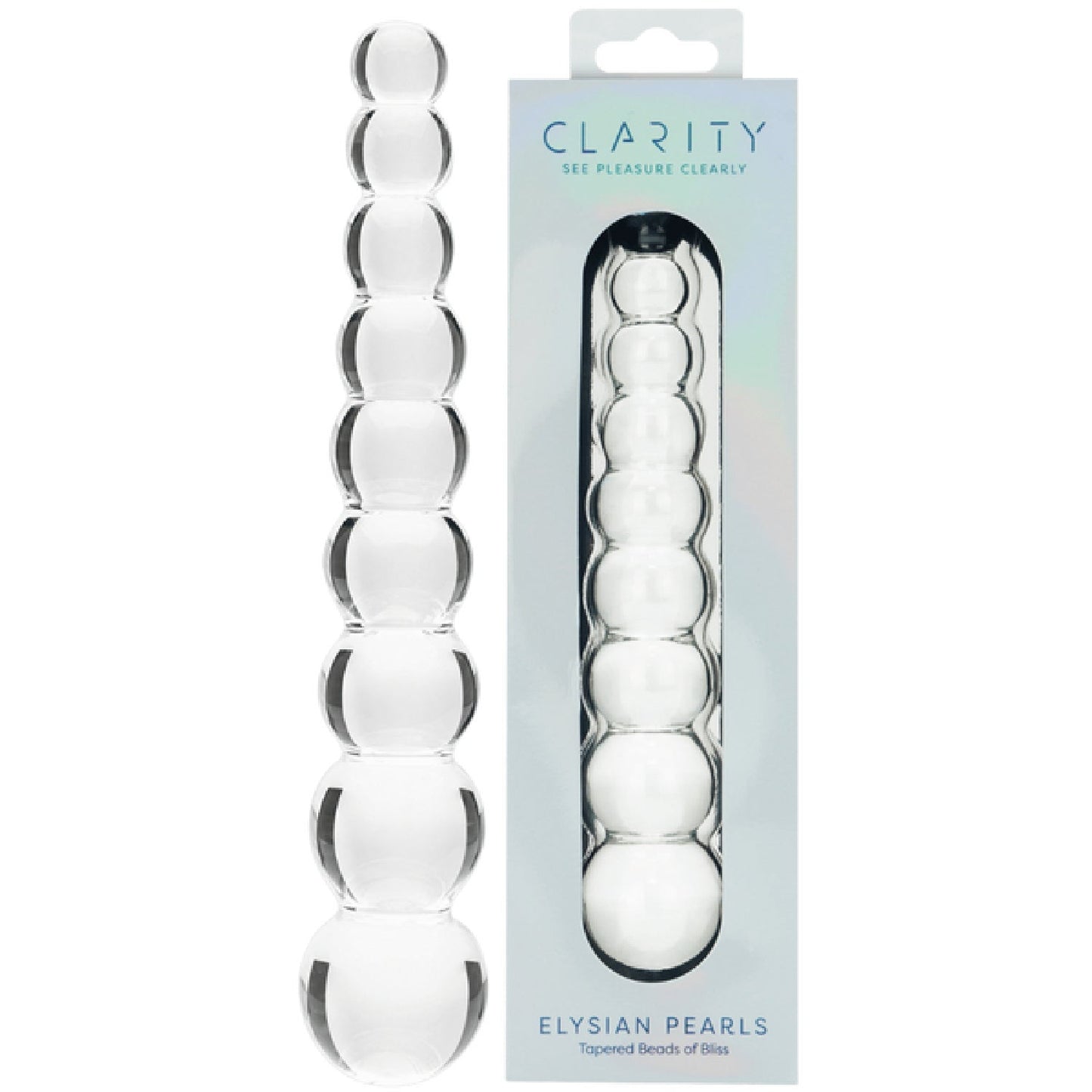 Elysian Pearls – 6.7 Inch Borosilicate Glass Dildo