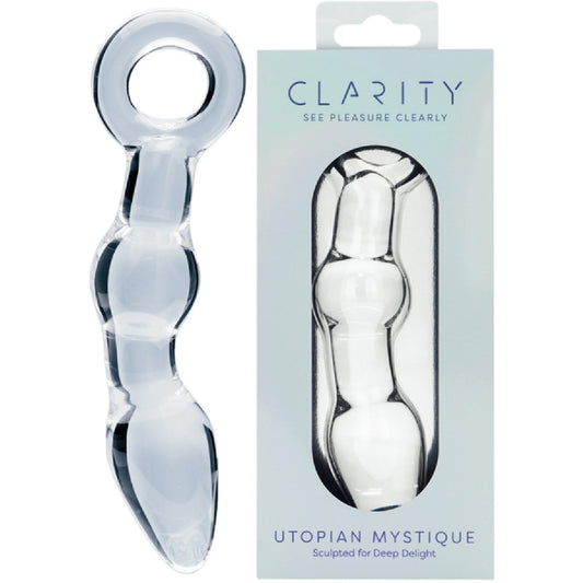 Utopian Mystique – 5.2 Inch Ribbed Glass Anal Dildo