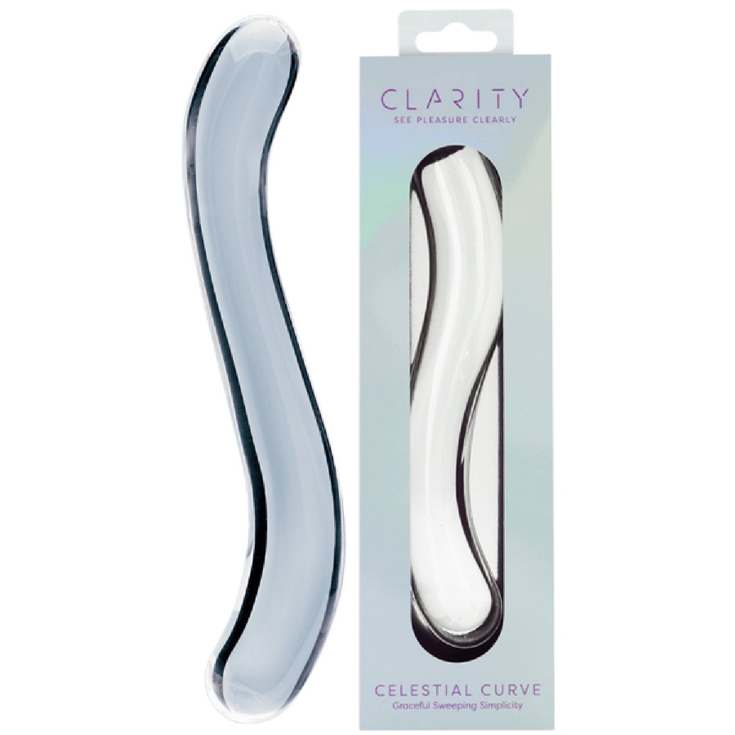 Celestial Curve – 7.1 Inch Handblown Borosilicate Glass Double-Ended Dildo