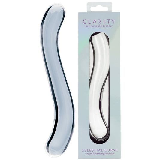 Celestial Curve – 7.1 Inch Handblown Borosilicate Glass Double-Ended Dildo