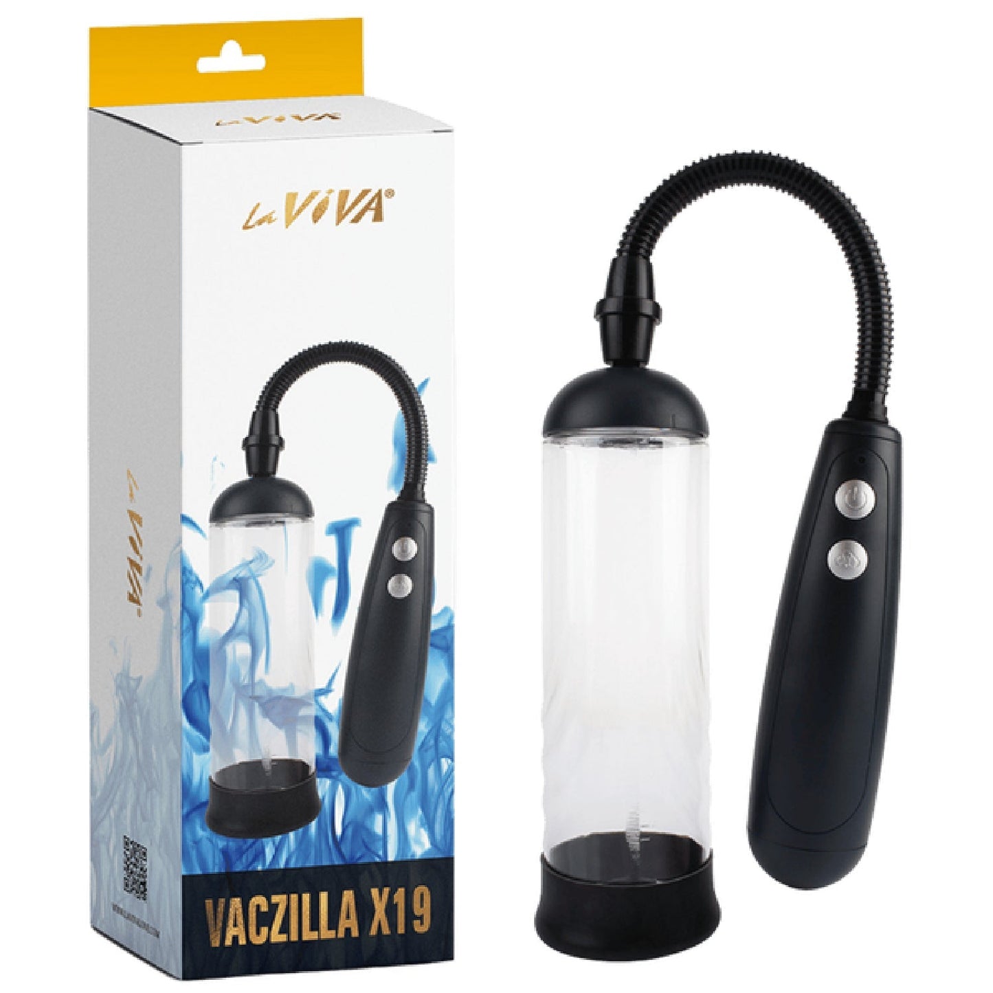 Vaczilla X19 Cylinder (Clear) – USB Rechargeable Penis Pump with Silicone Sleeve and Ring