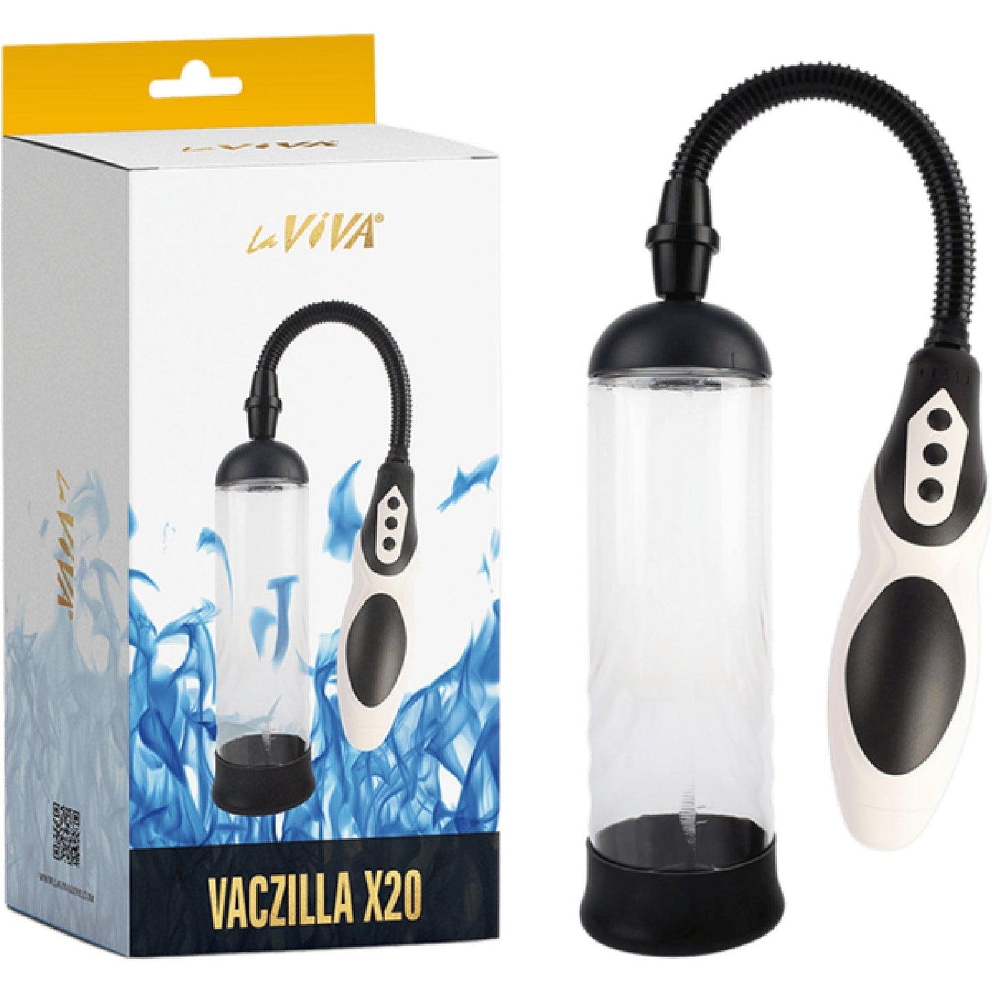 Vaczilla X20 Rechargeable Penis Pump with Silicone Sleeve and Penis Ring - 8 Intensity Levels Penis Pump