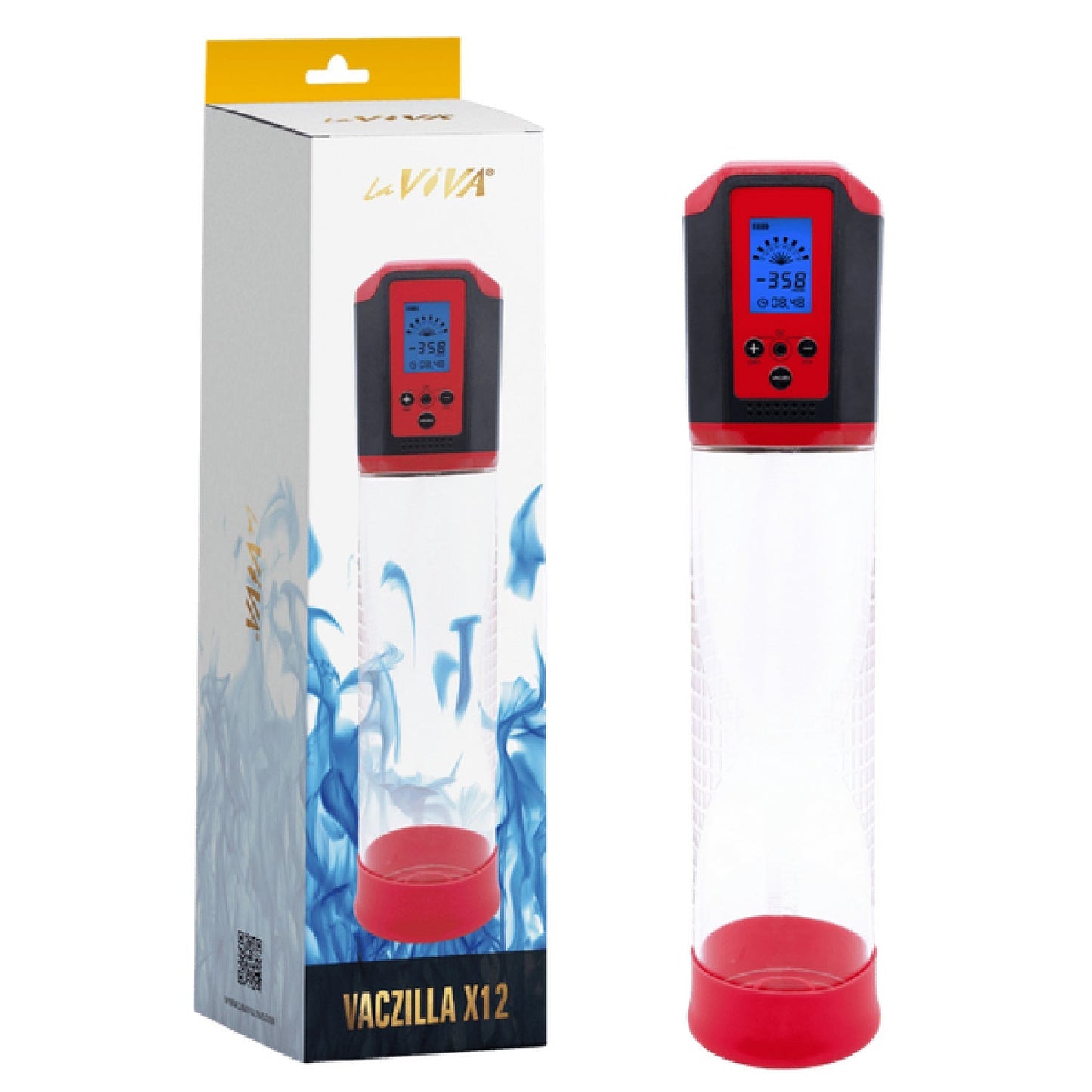 Vaczilla X12 USB Electronic Penis Pump – 7.9 Inch Phthalates Free Rechargeable Penis Pump