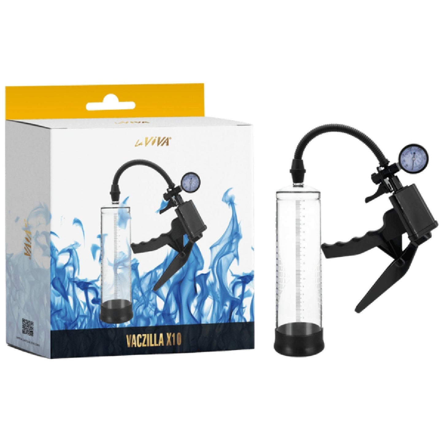 Vaczilla X10 Trigger Gauge Hand Grip – Penis Pump with Silicone Sleeve and Negative Pressure Gauge