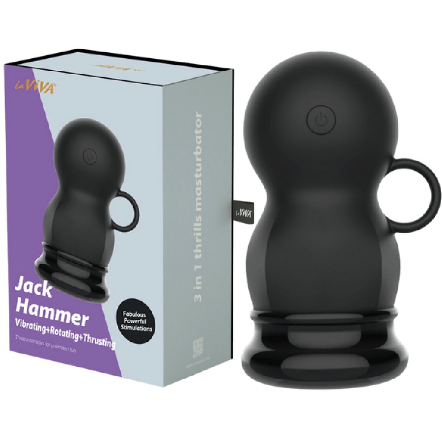 LaViva Jack Hammer – Multi-Function 8cm Vibrator with Rotating and Thrusting Motion