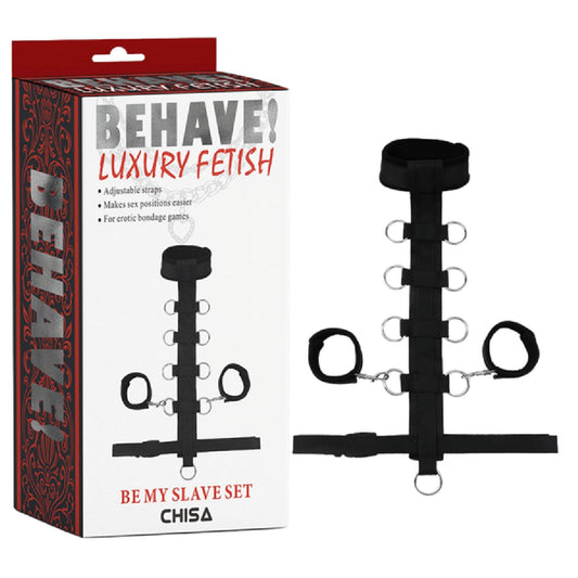 Be My Slave Set – Adjustable Straps with Cuffs and Restraint Strap Bondage Set